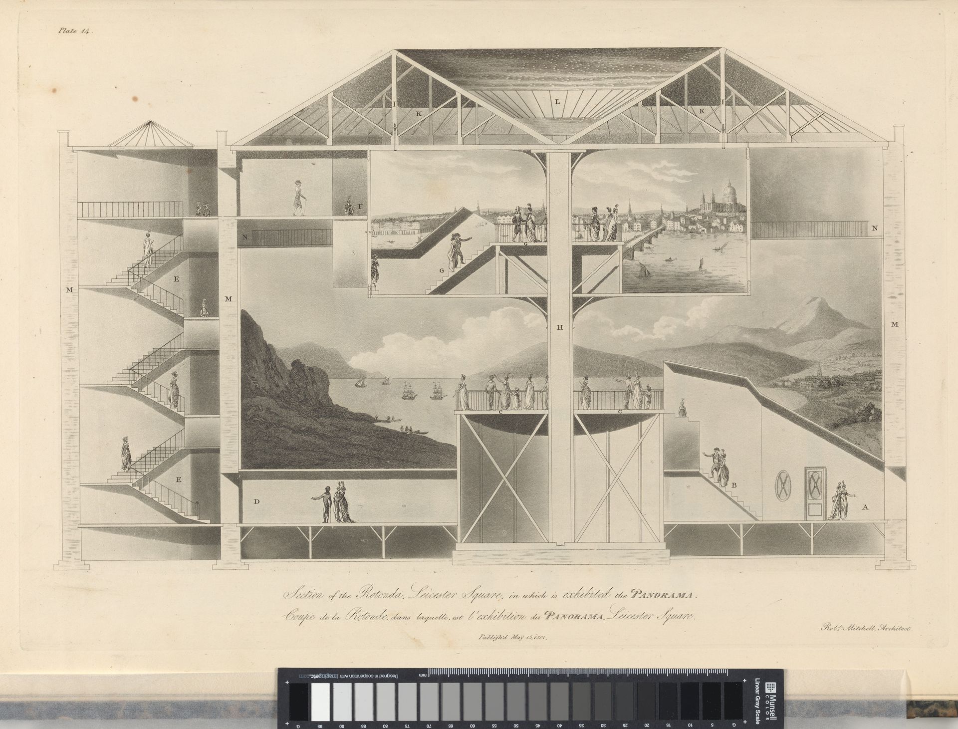 Plans, And Views in Perspective. With Descriptions, Of Buildings Erected In England and Scotland: and also an essay, to elucidate the Grecian, Roman and Gothic architecture, accompanied with designs. by Robert Mitchell