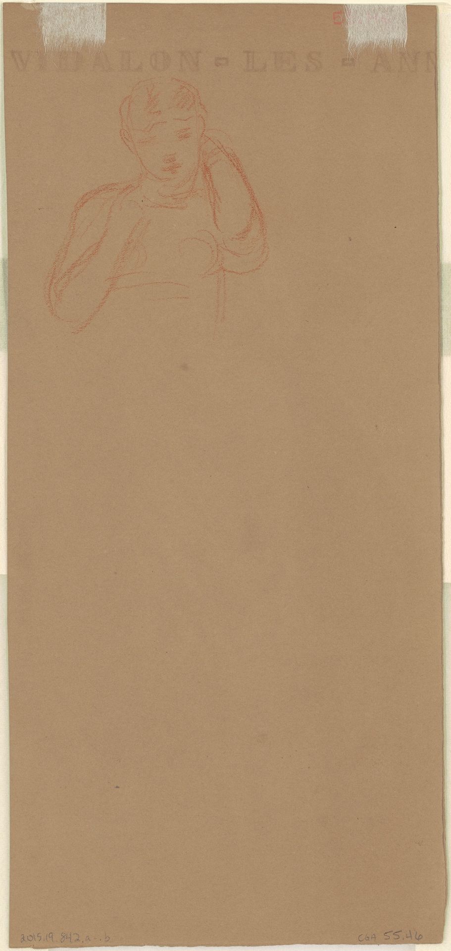 Study for "Greek Girls Bathing" [verso] by Elihu Vedder