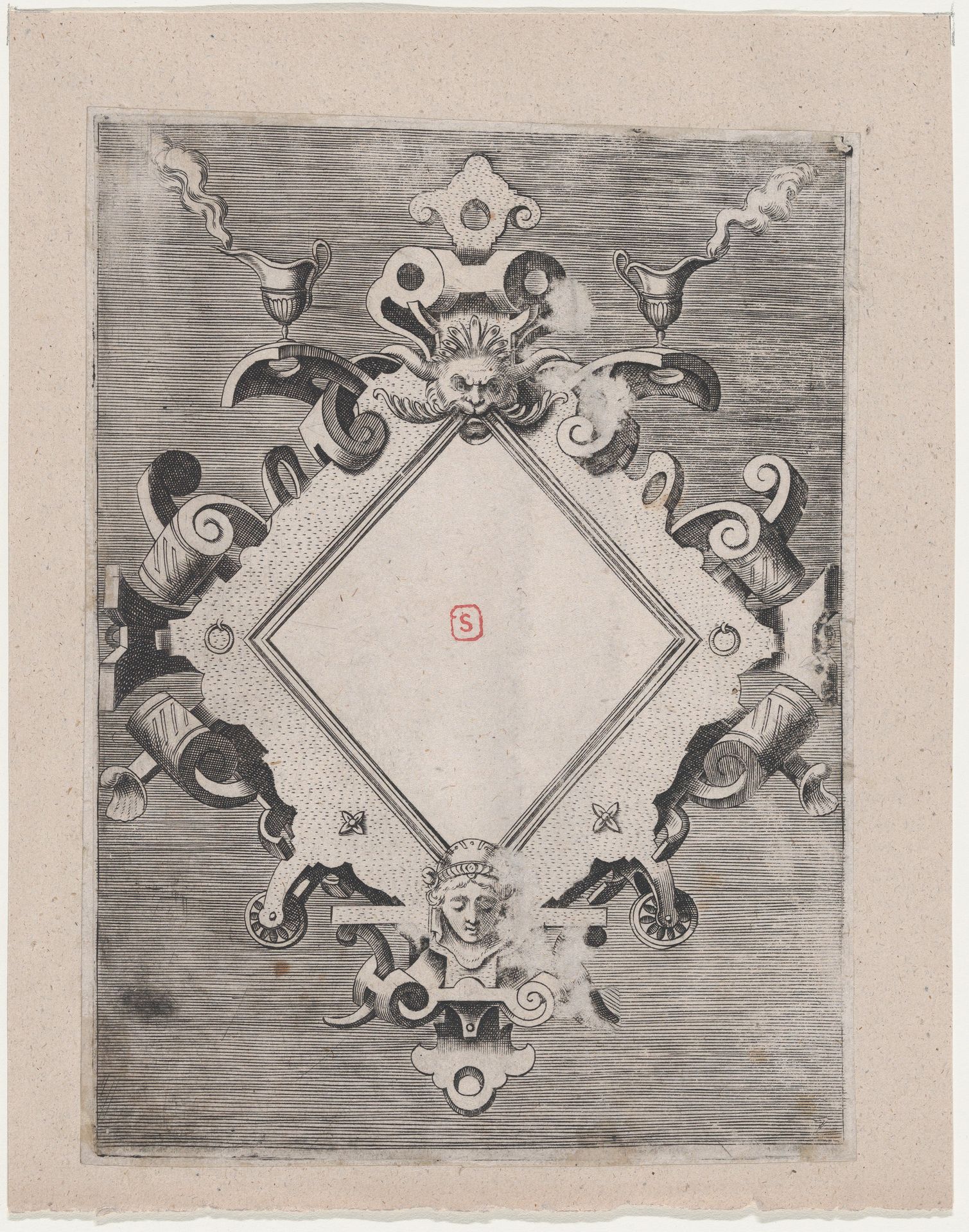 Diamond-shaped Cartouche by Hans Vredeman de Vries