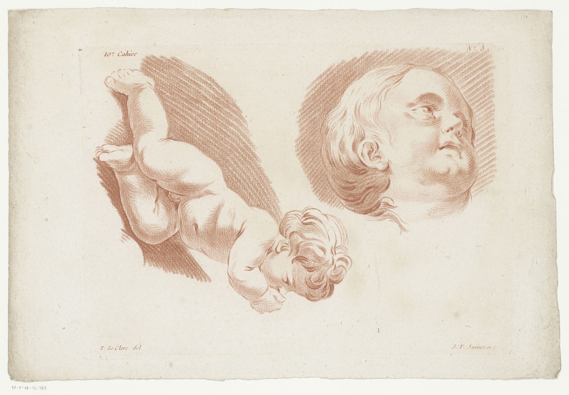 Peuter en hoofd van een kind by Jean François Janinet