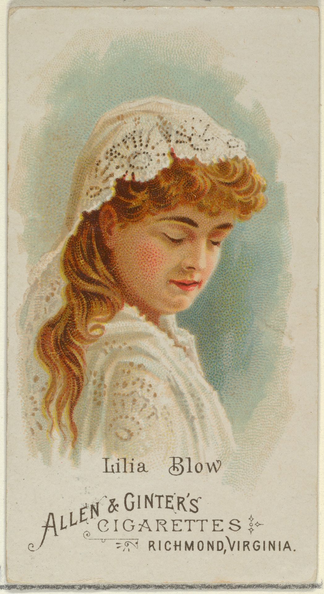 Lilia Blow, from World's Beauties, Series 1 (N26) for Allen & Ginter Cigarettes by Allen & Ginter
