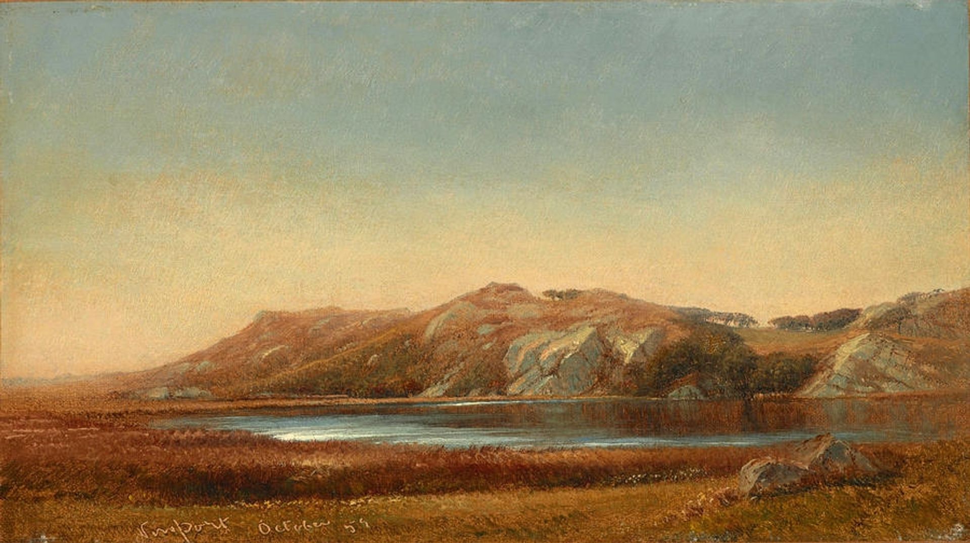 Almys Pond Newport Rhode Island by John Frederick Kensett
