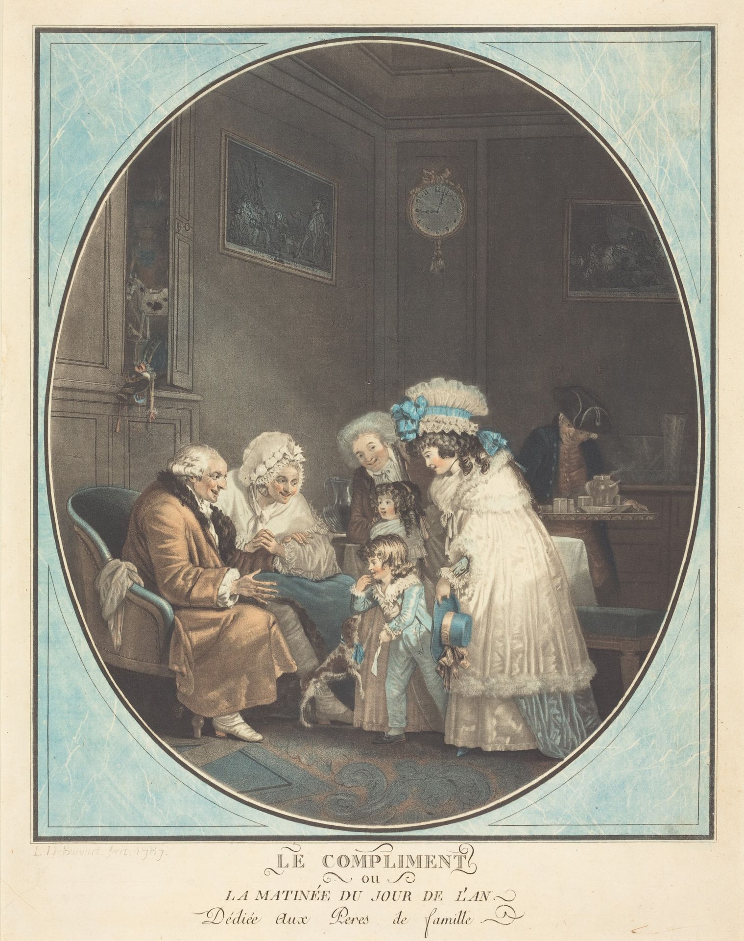 Le Compliment ou La Matinée du jour de l'an (The Compliment or New Year's Morning) by Louis Philibert Debucourt