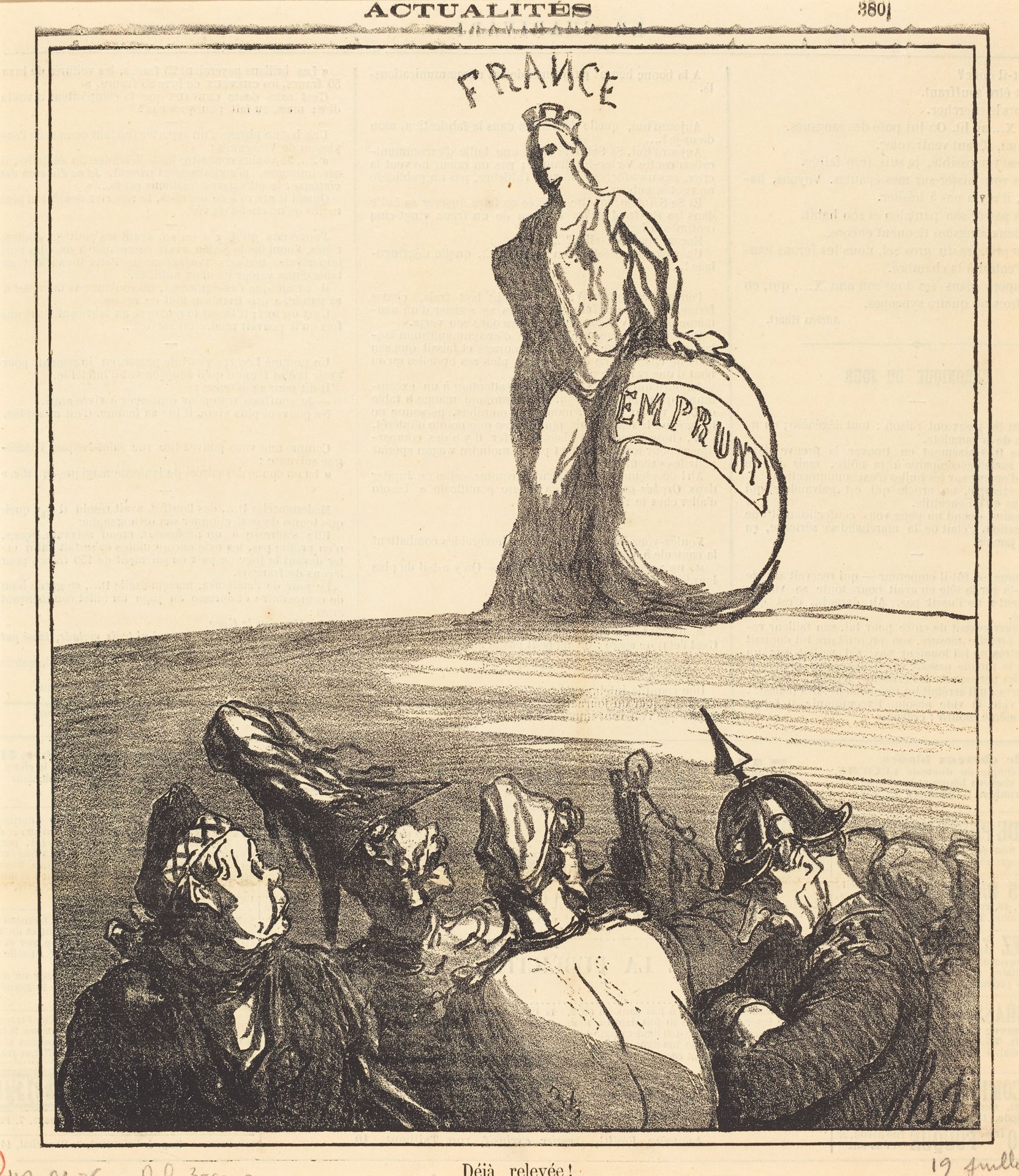 Déjà relevée! by Honoré Daumier