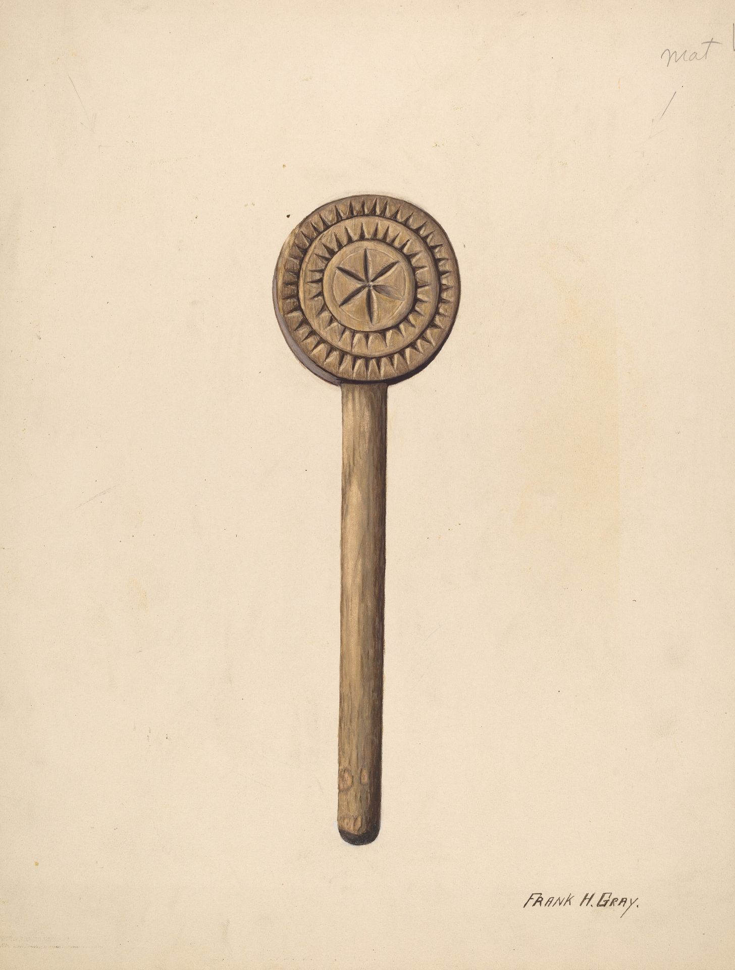 Wooden Butter Stamp by Frank Gray