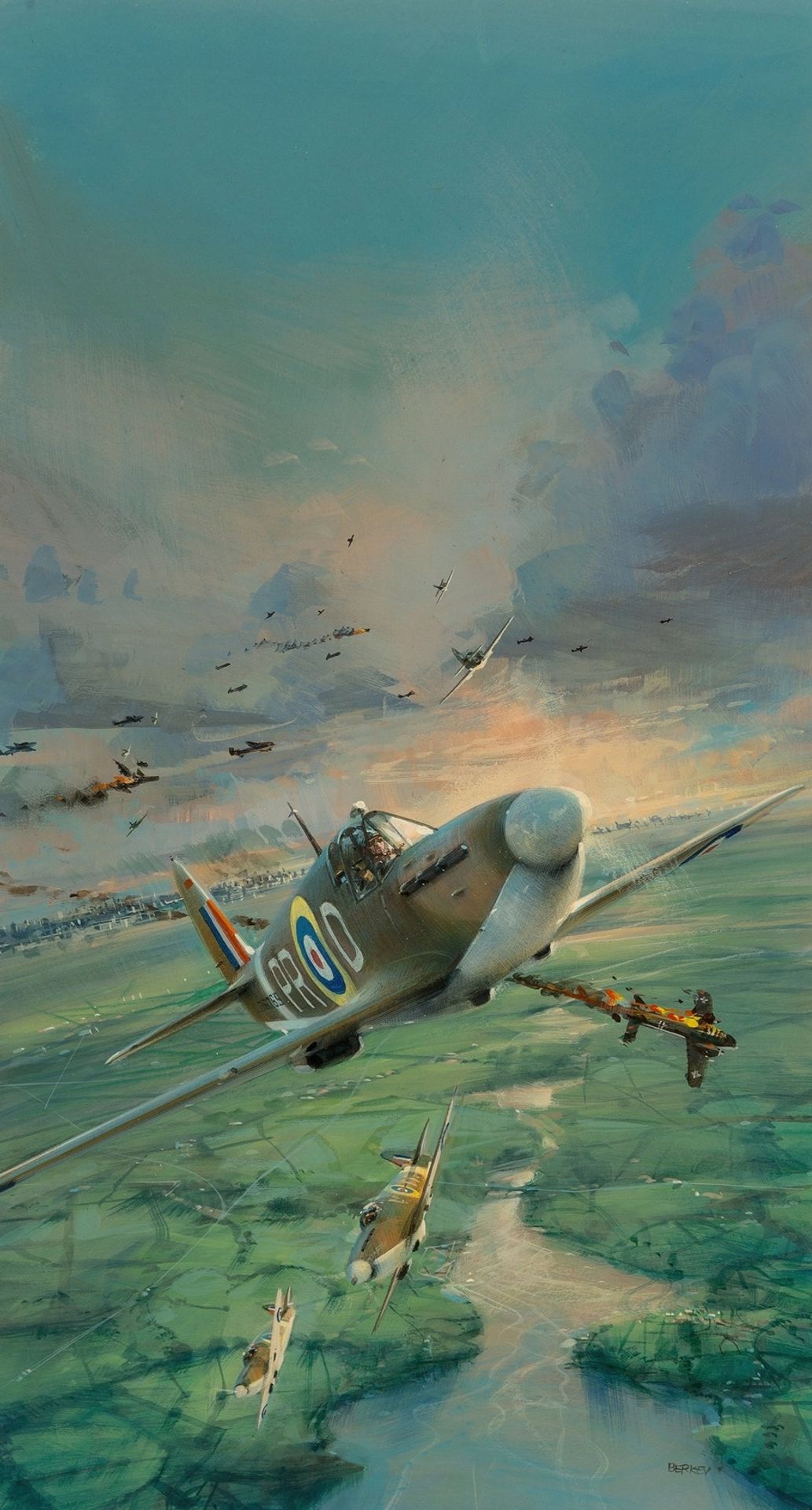 Fighter soft book cover by John Conrad Berkey
