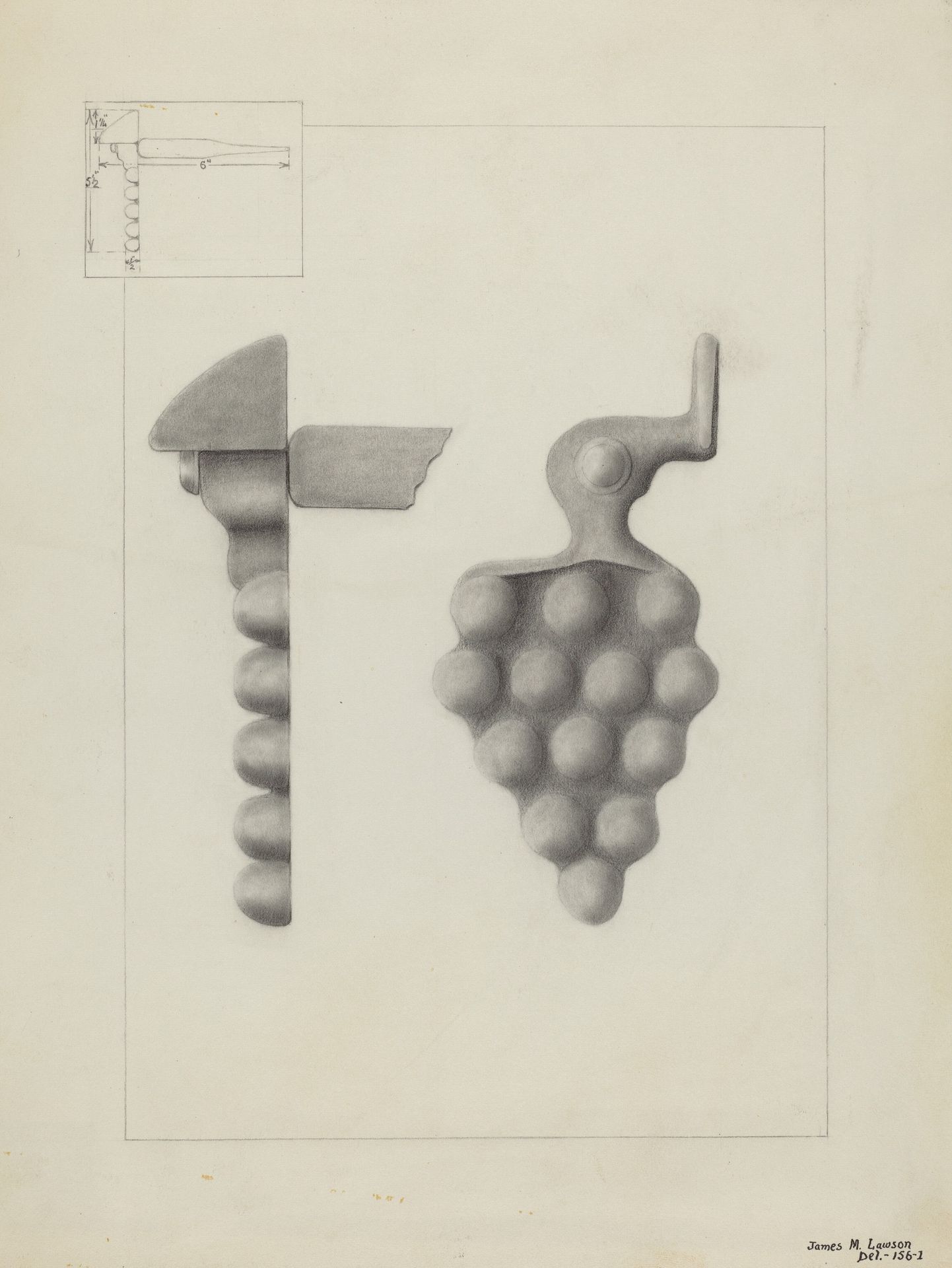 Iron Shutter Fastener by James M. Lawson