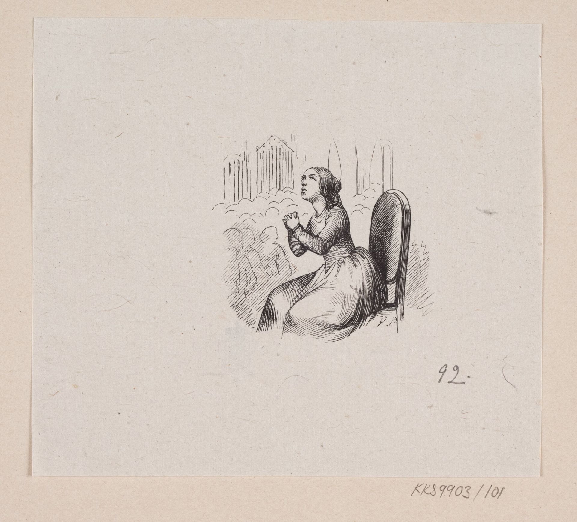 Illustration til "De røde Skoe" i H.C. Andersen, "Eventyr og Historier", Bind 2 by H.P. Hansen