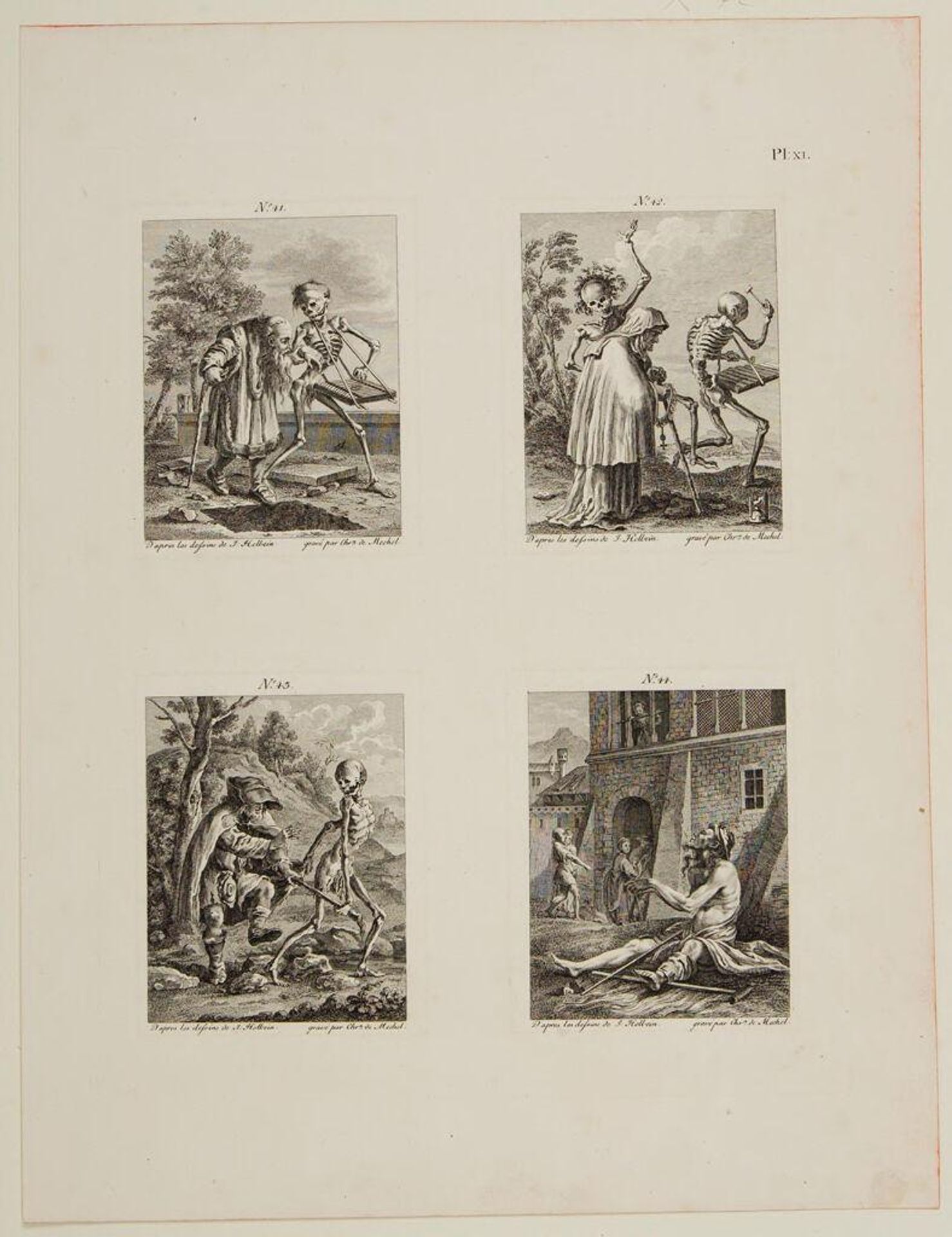 Plate Eleven of Triumph of Death, Triumph of Divinity, Triumph of Poverty by Christian von Mechel