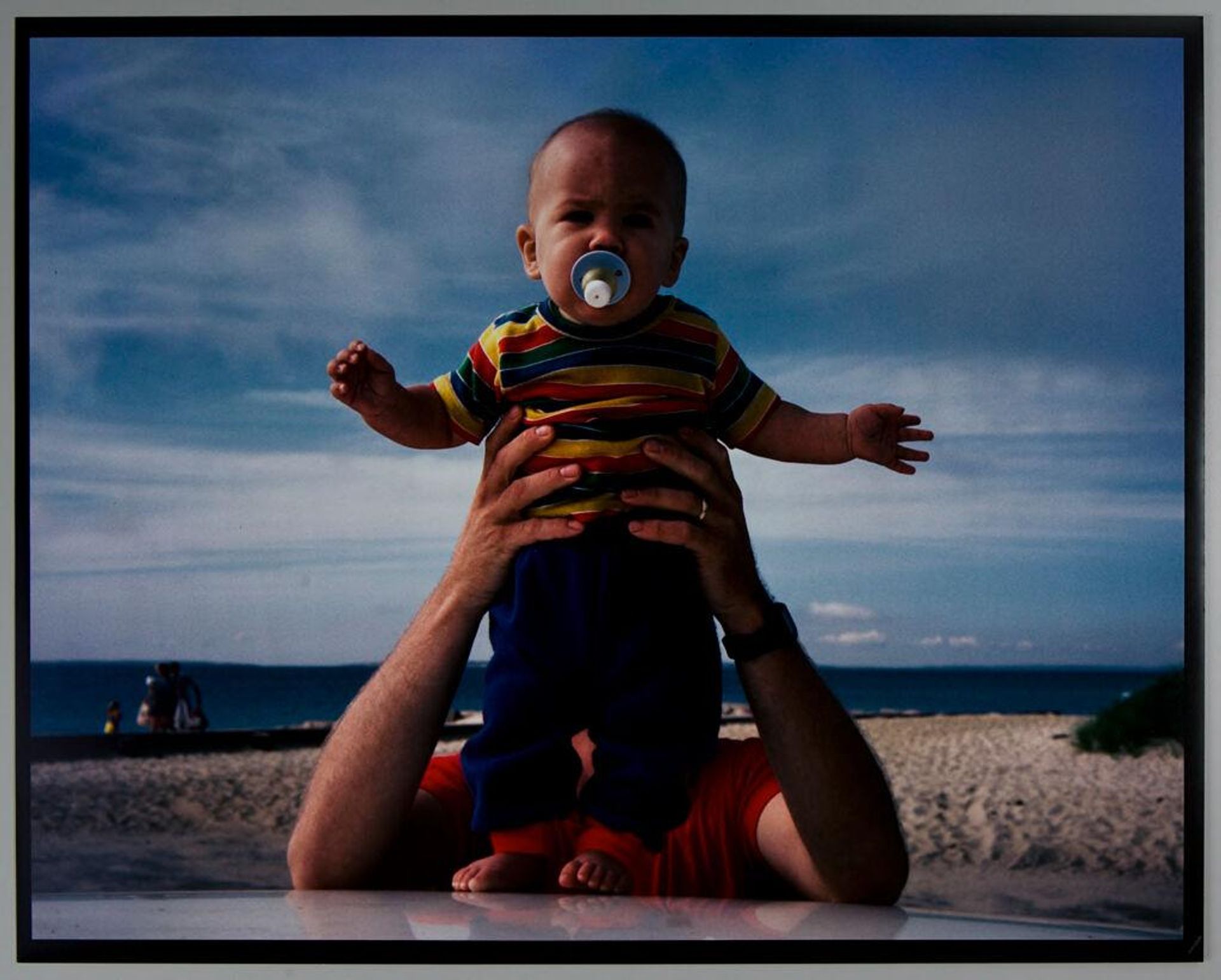 Father and Son at the Beach, Menemsha, MA by Rodger Kingston