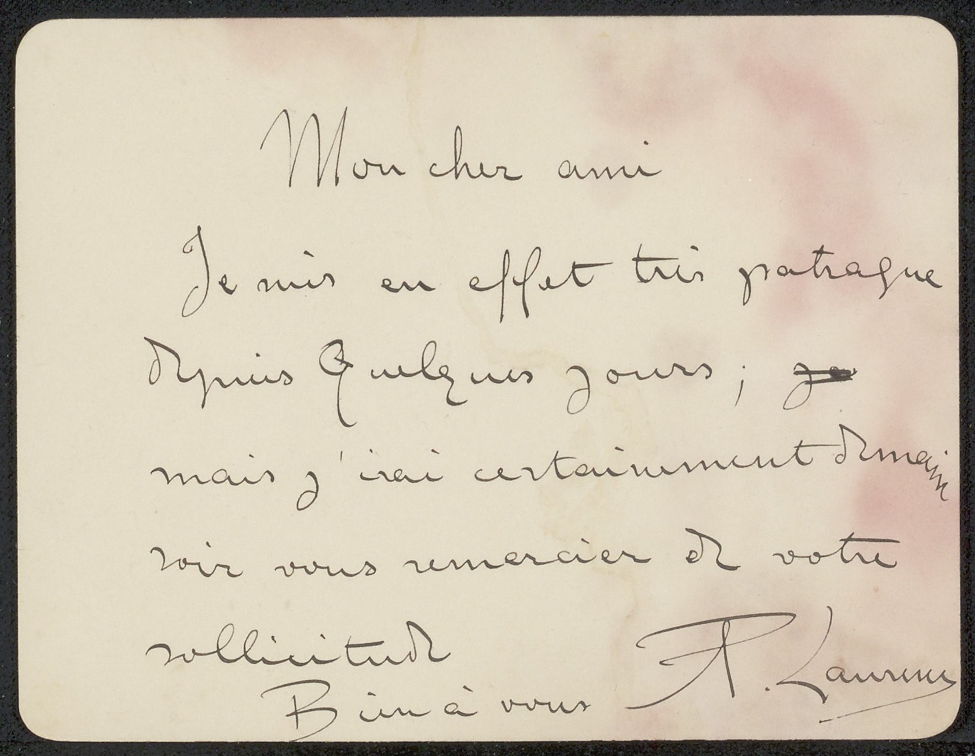 Brief aan de heer A. Rosnoblet by Jean Pierre Laurens
