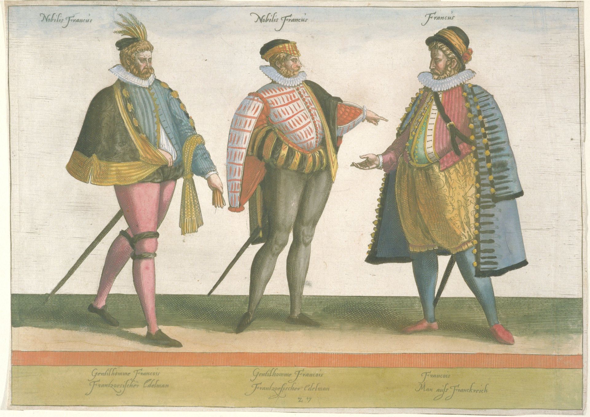 Three French Gentlemen by Abraham de Bruyn