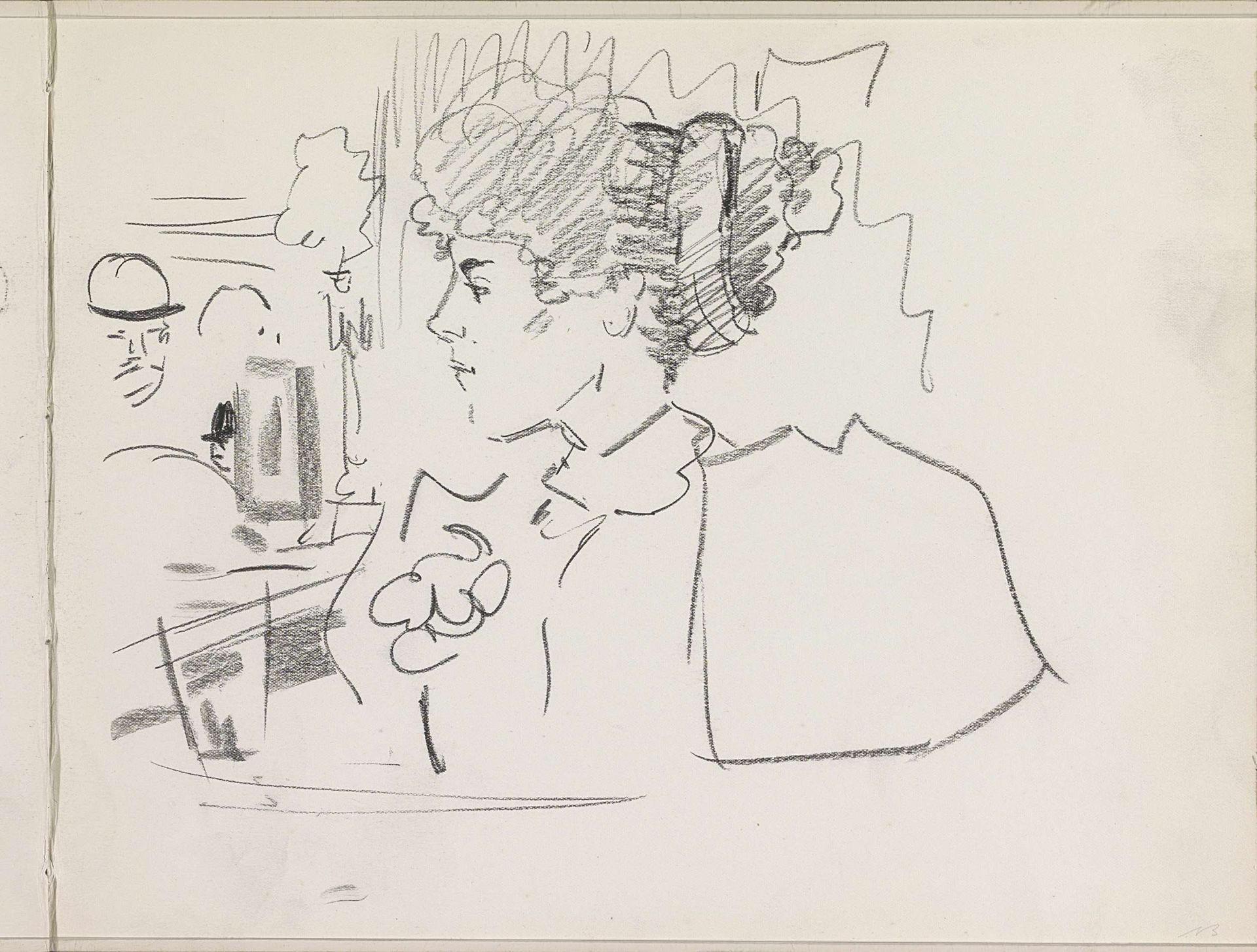 Vrouw, mogelijk in een etablissement by Isaac Israels