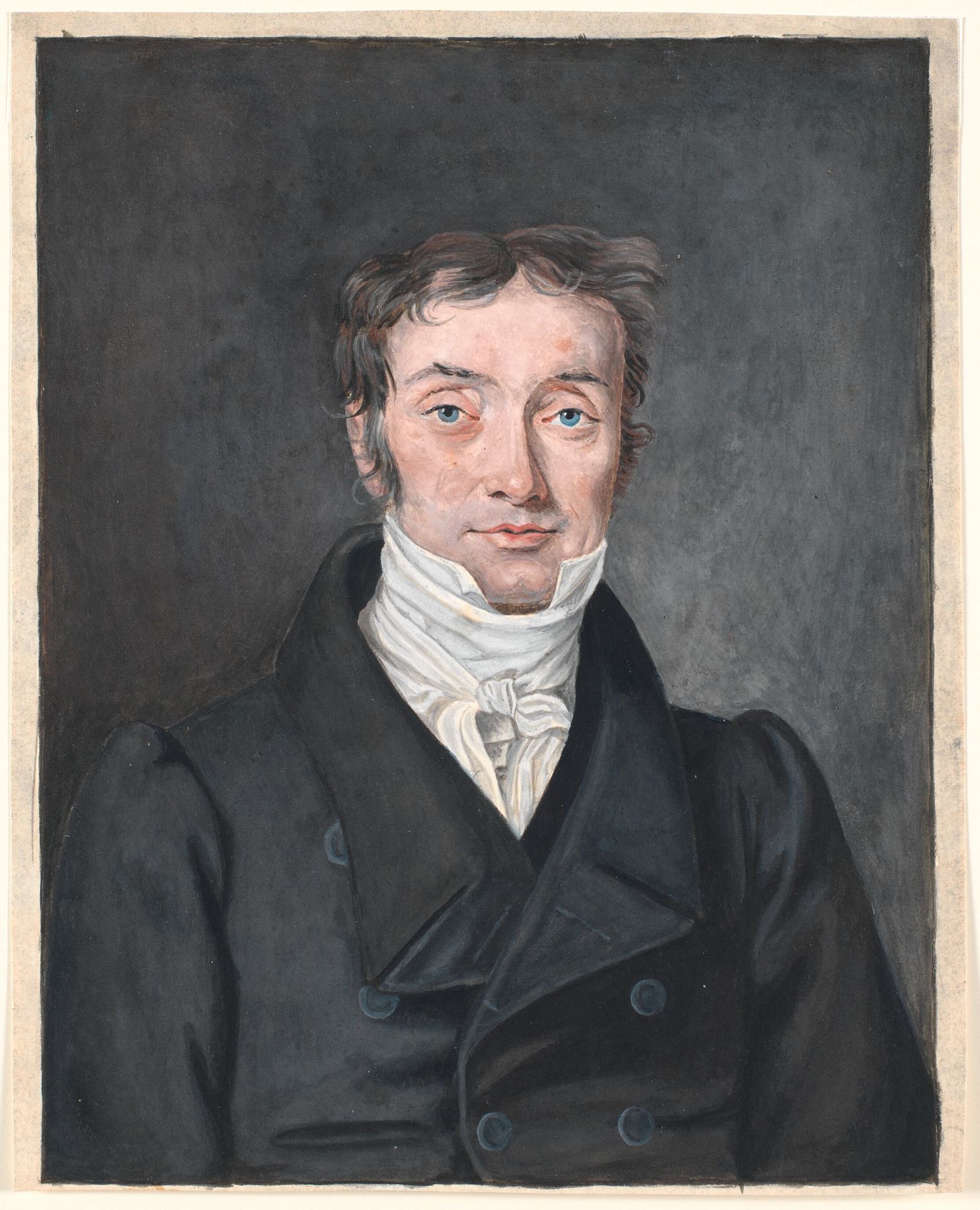 Portræt af skolelærer Hans Jensen Visby (1777-1870), fra Aagerup, Ramløse sogn. by P.C. Skovgaard