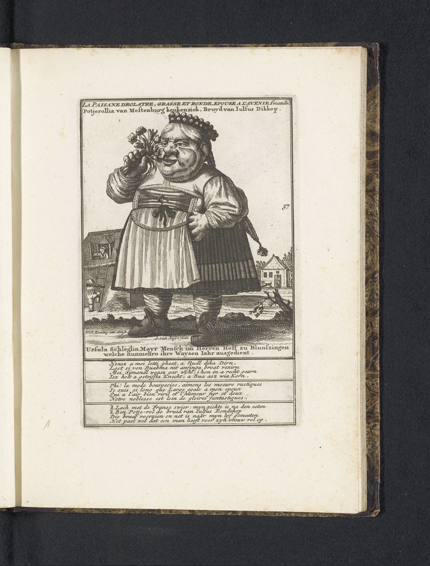 De dwerg Potjerollia van Mestenburg, 1720 by Joost van Sassen