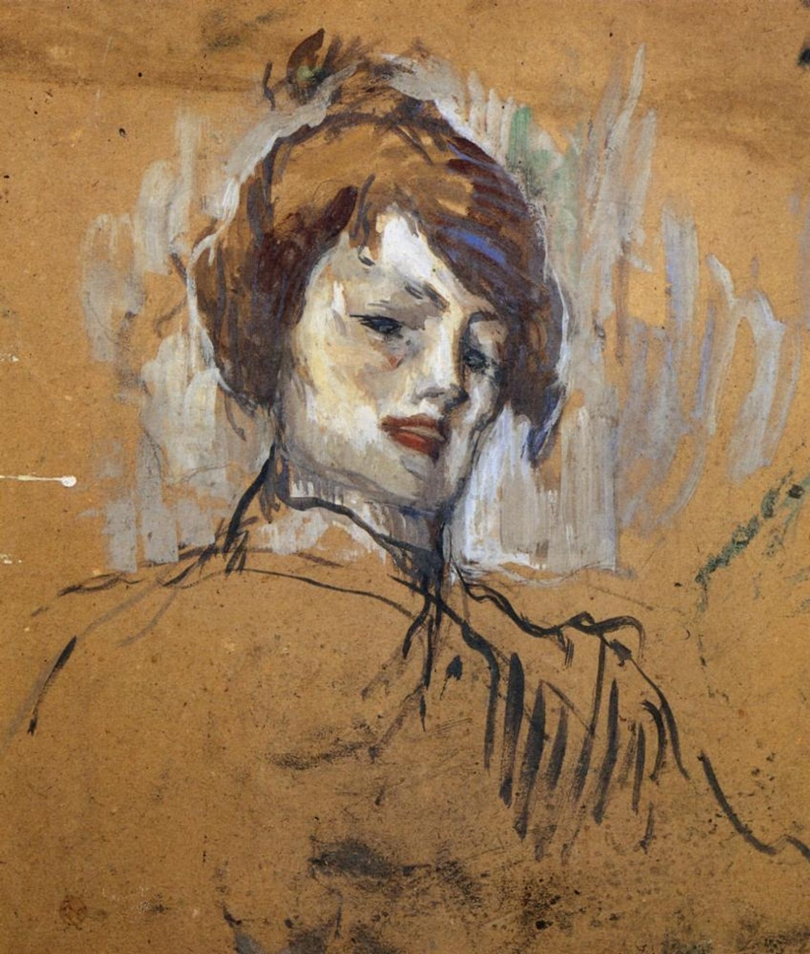 Head of a Woman by Henri de Toulouse-Lautrec