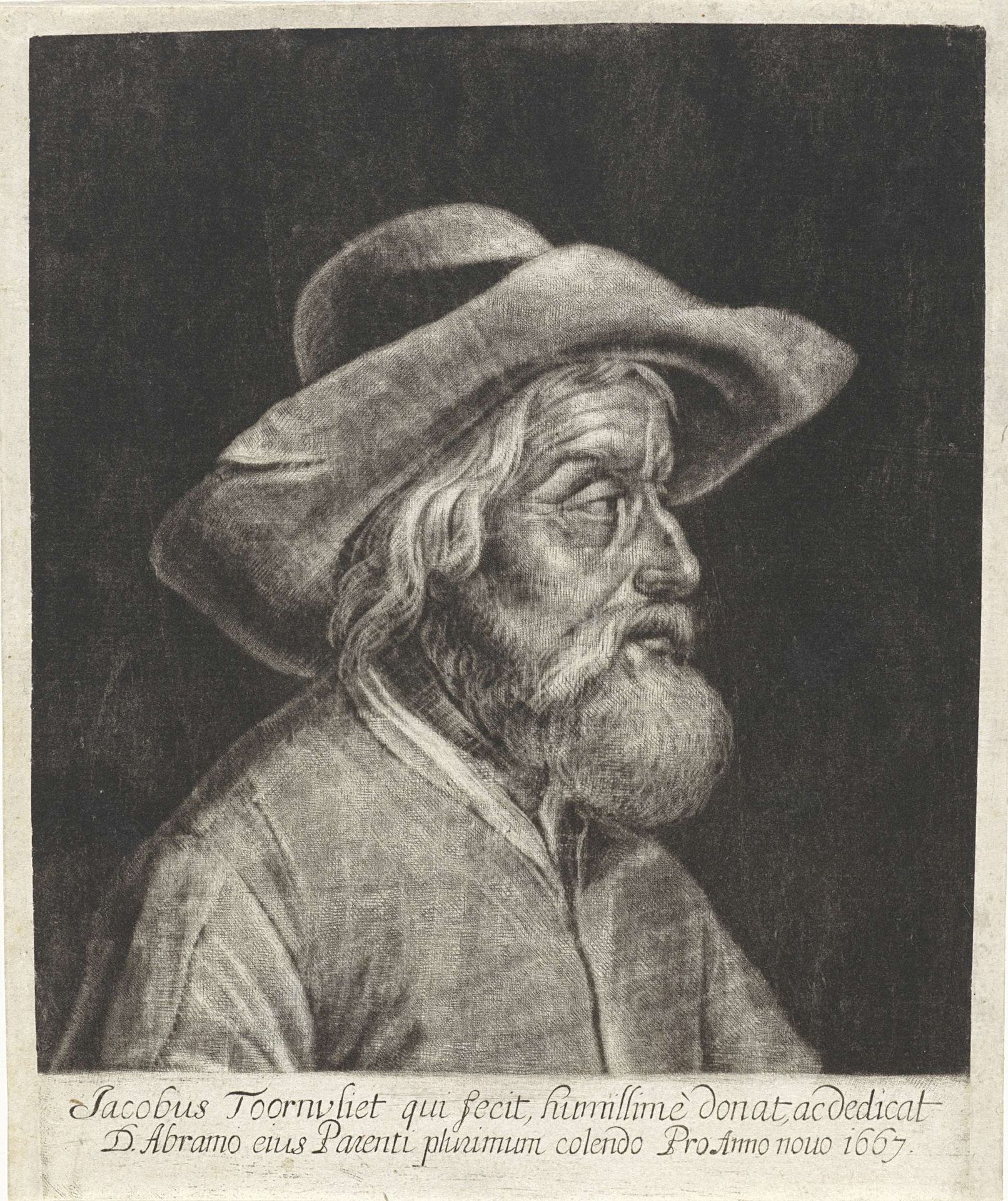 Portret van Abram Toorenvliet by Jacob Toorenvliet