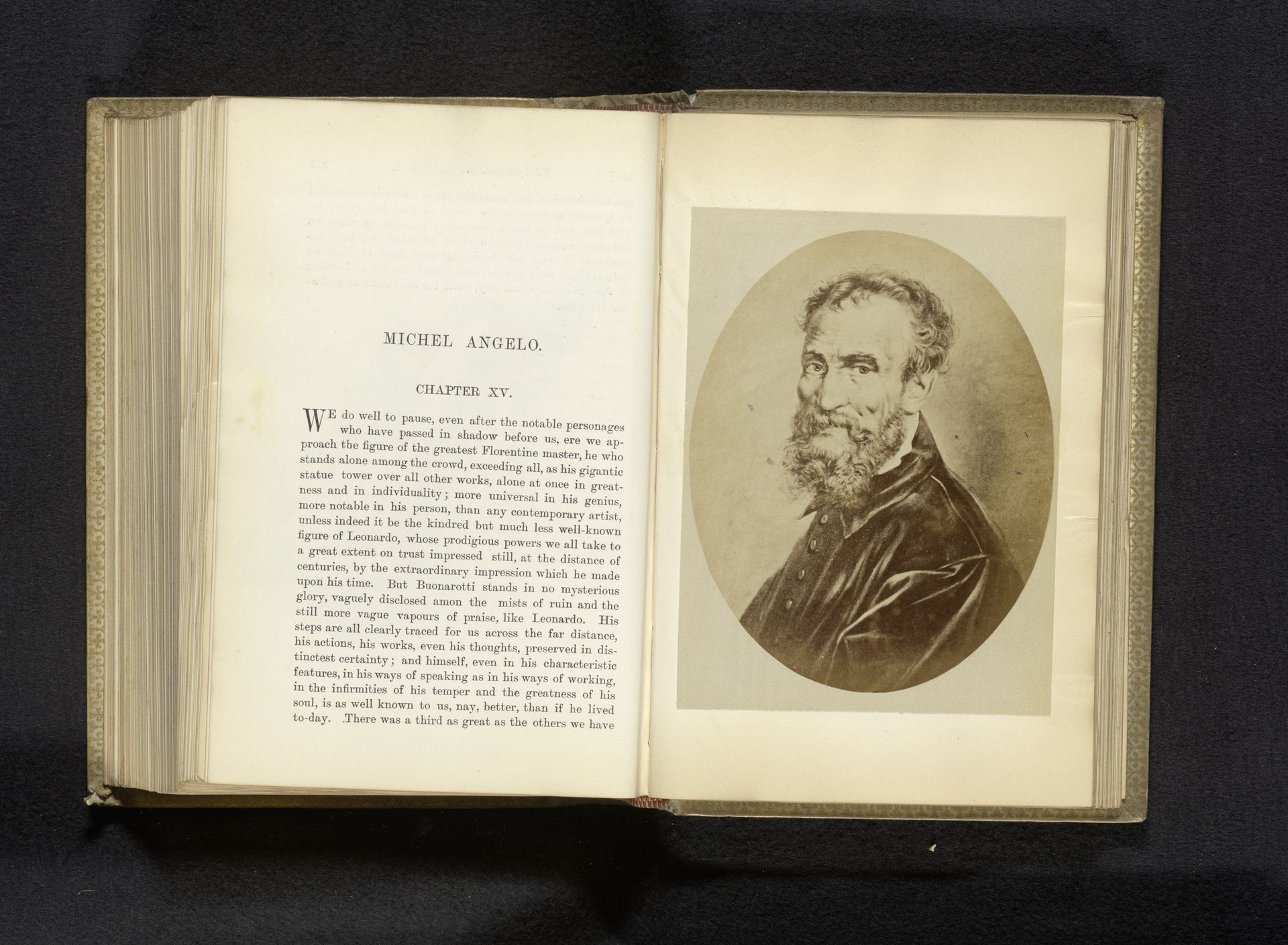 Fotoreproductie van een schilderij, voorstellende een zelfportret van Michelangelo by Anonymous