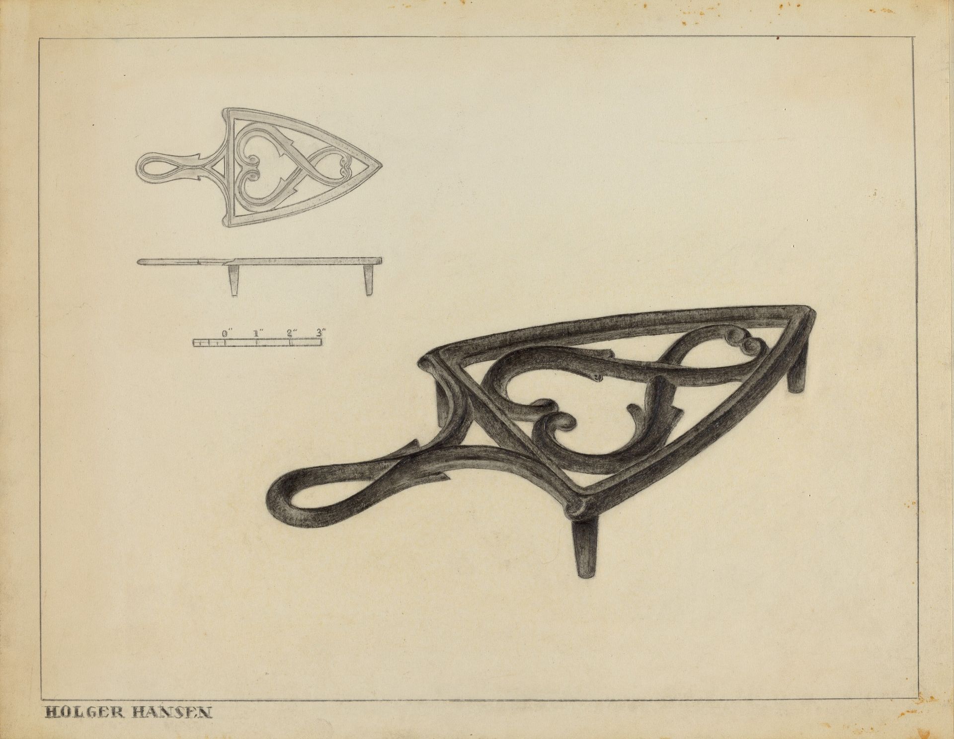 Flat Iron Holder by Holger Hansen
