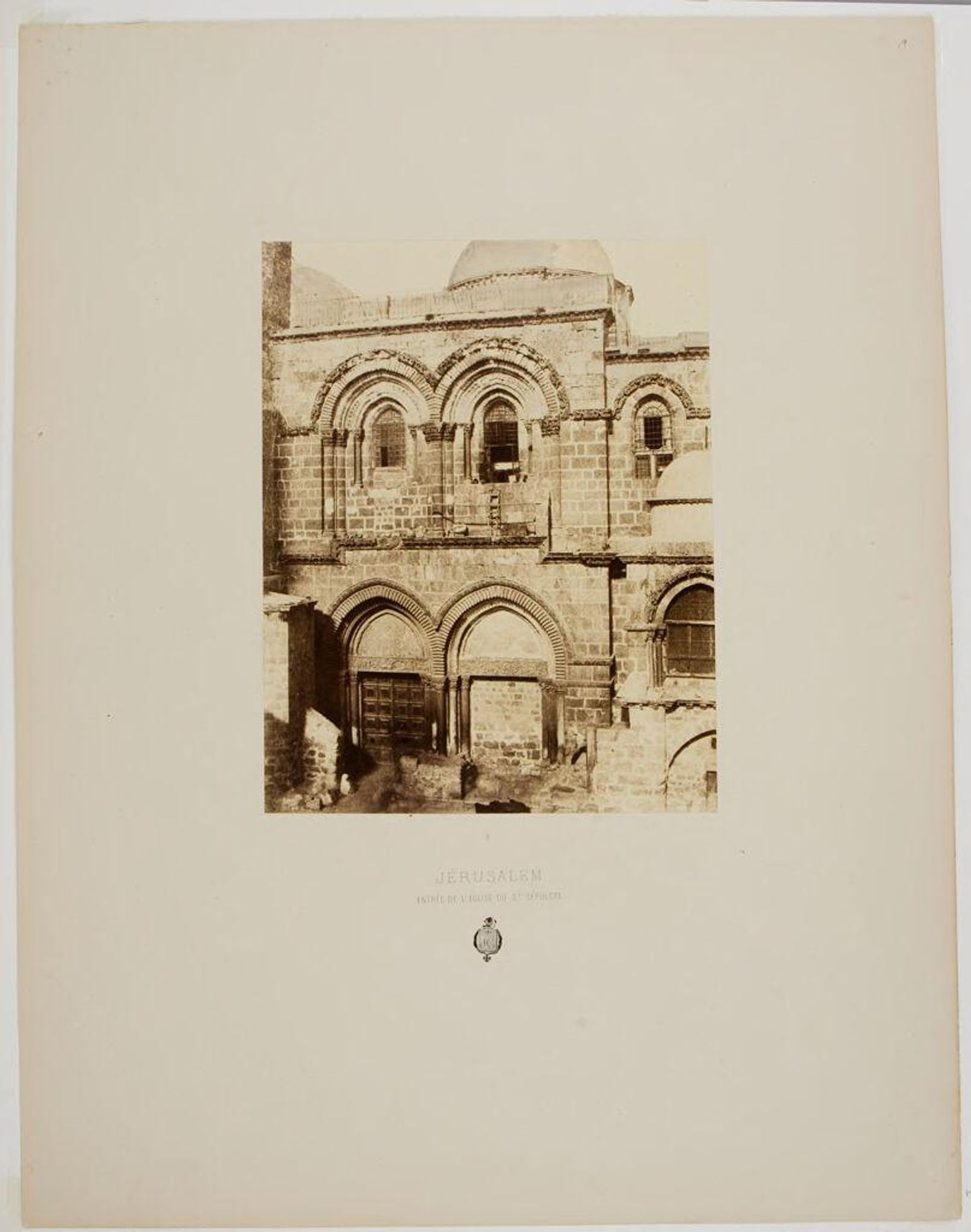 Entrance to the Church of the Holy Sepulchre by Louis de Clercq