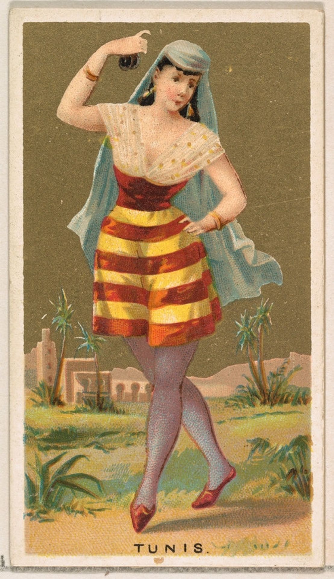 Tunis, from the Dancing Girls of the World series (N185) issued by Wm. S. Kimball & Co. by William S. Kimball & Company