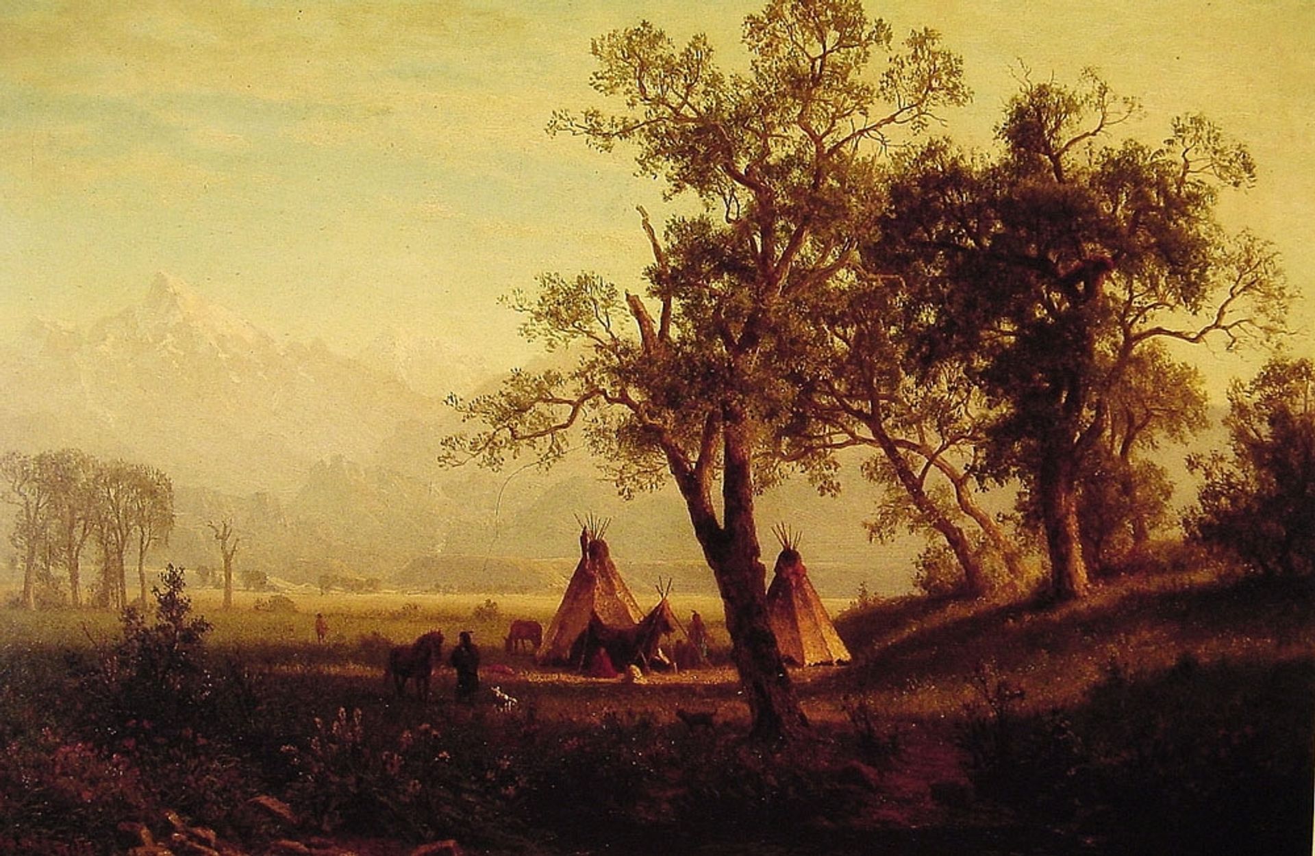 Wind River Mountains Nebraska Territory by Albert Bierstadt