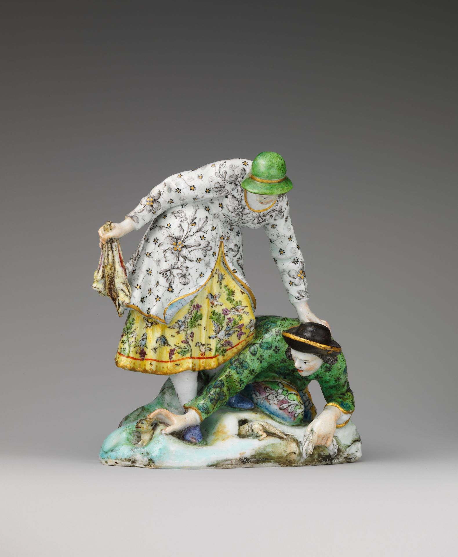 Rabbit Catchers by Capodimonte Porcelain Manufactory