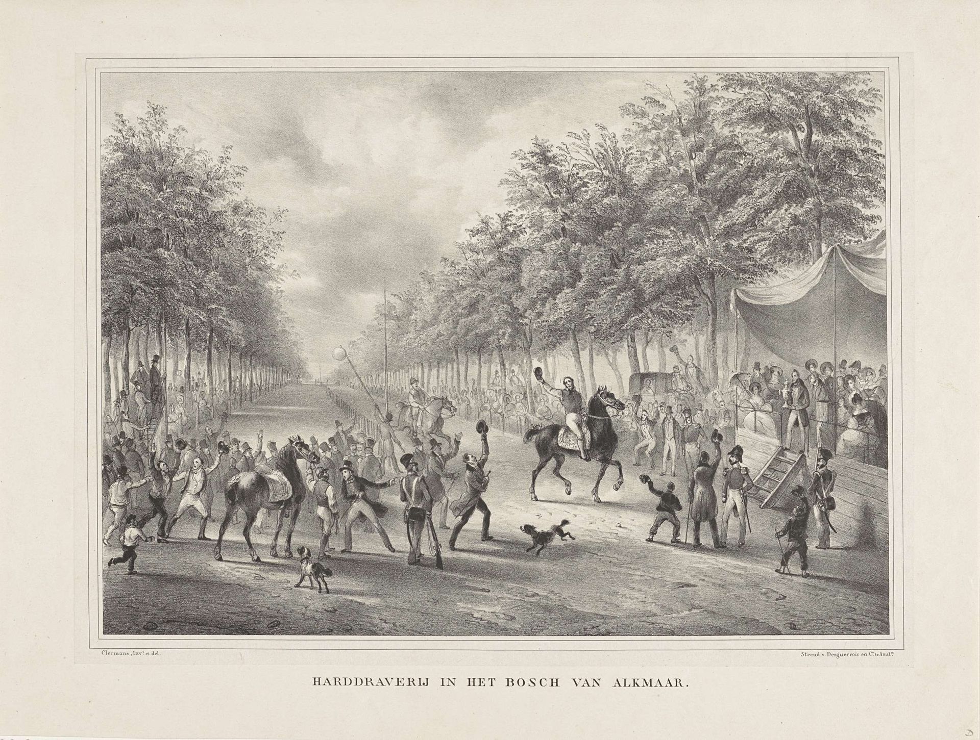 Harddraverij in het bos van Alkmaar by J.B. Clermans
