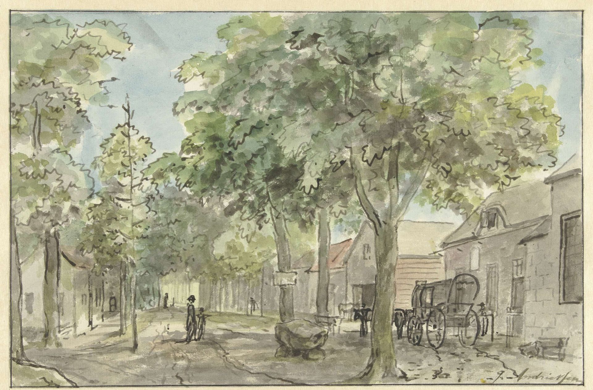 Dorpsstraat in Lage Vuursche by Jurriaan Andriessen