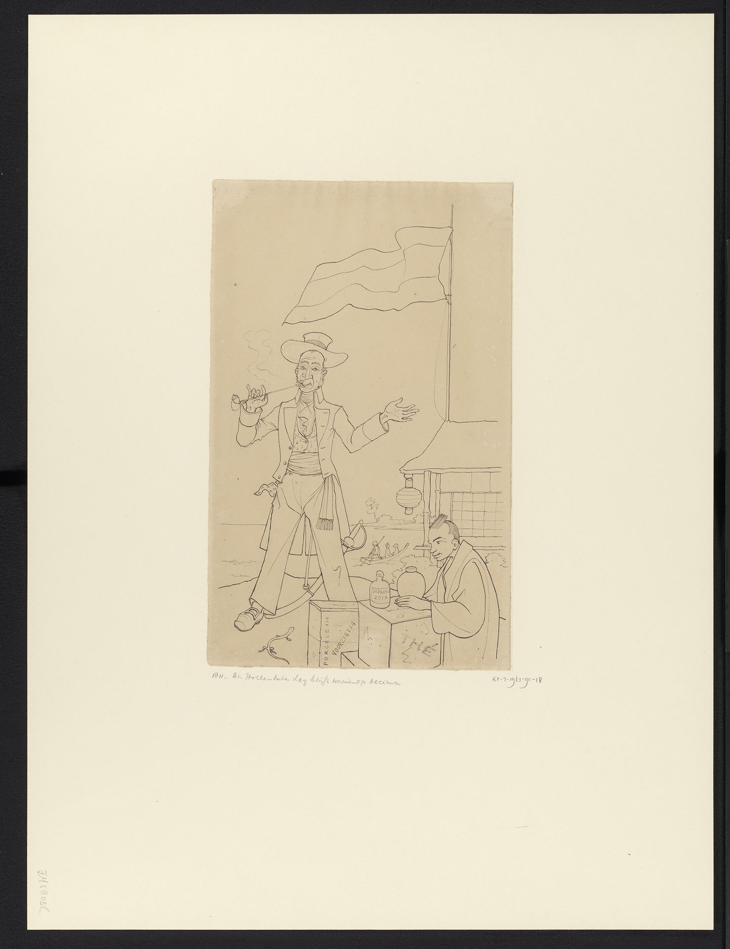 1811 / De Hollandse vlag blijft waaien op Desima by Johan Huizinga