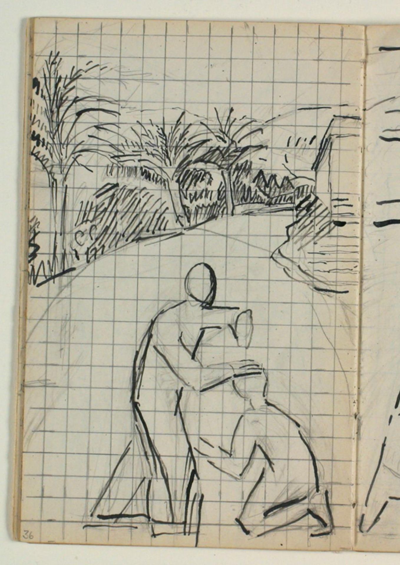 Udkast til "Kristus helbreder en spedalsk" by Niels Larsen Stevns