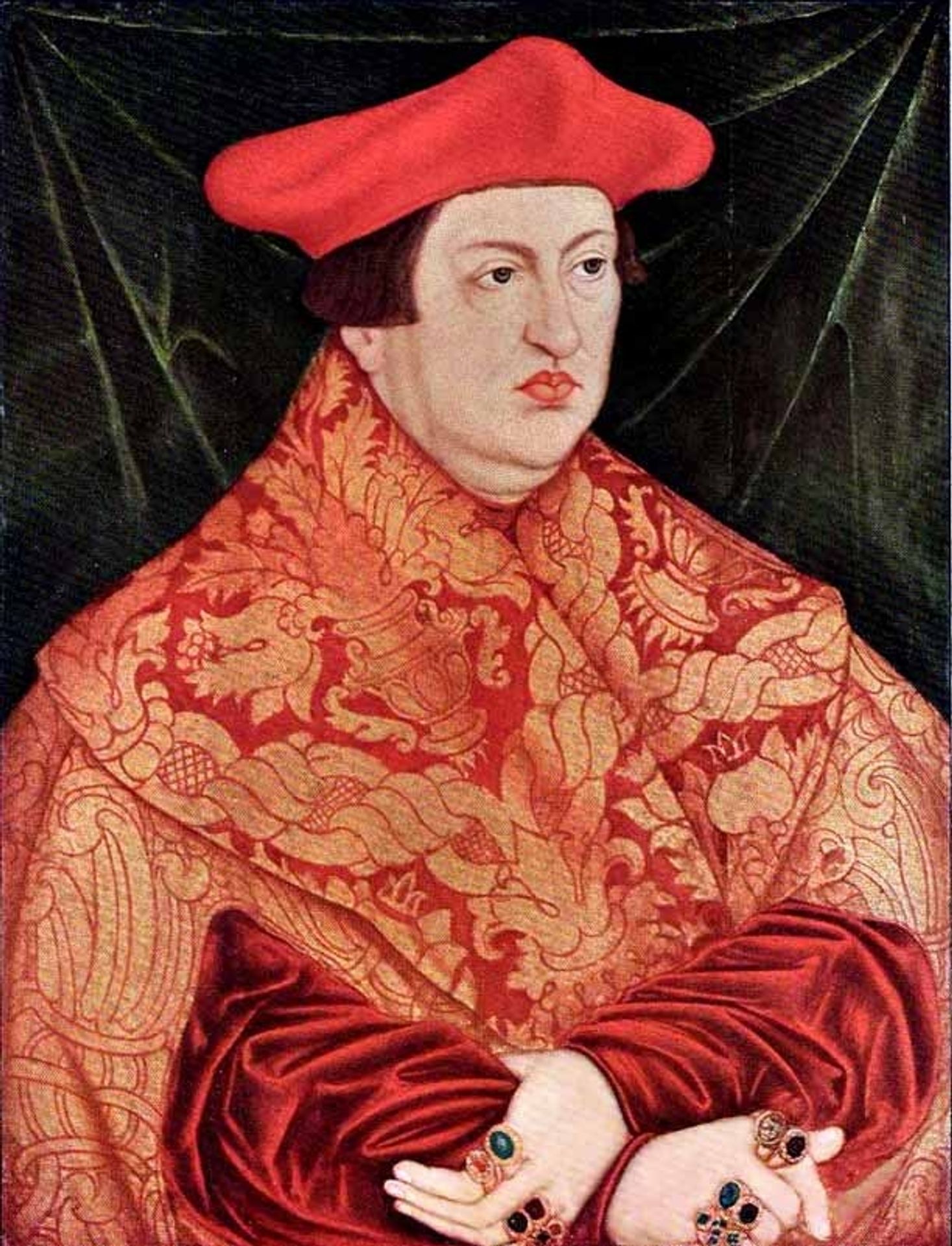 Portrait of Cardinal Albrecht of Brandenburg by Lucas Cranach the Elder