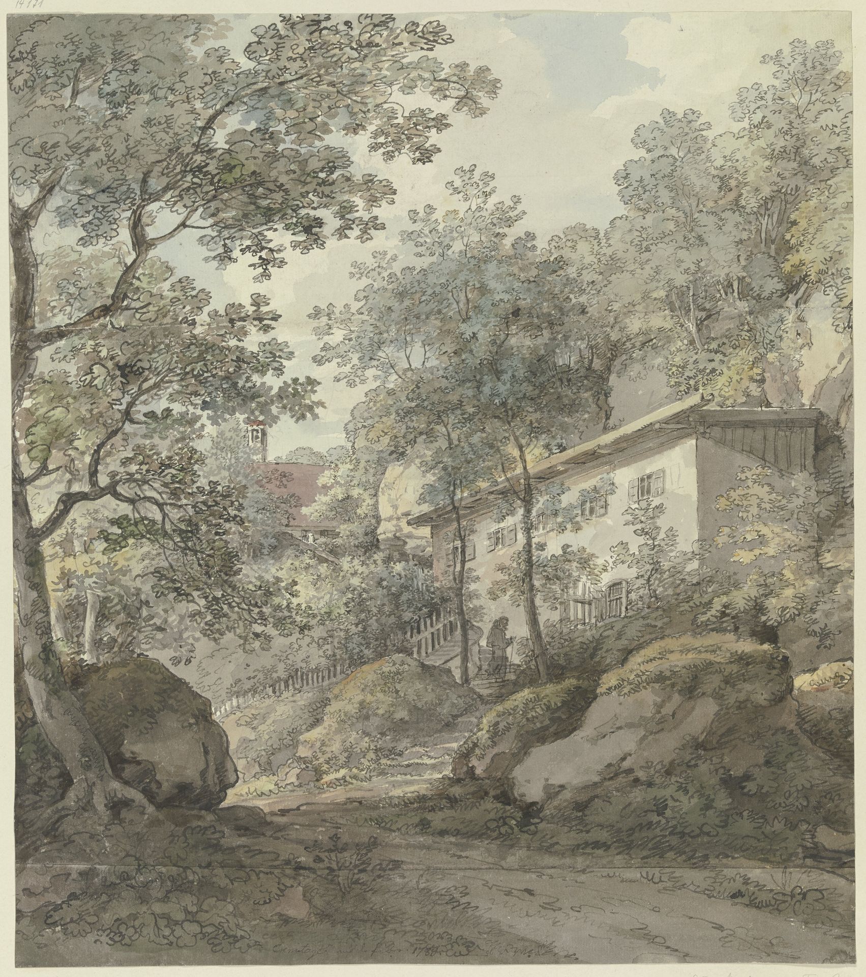 Architectural study by Johann Georg von Dillis