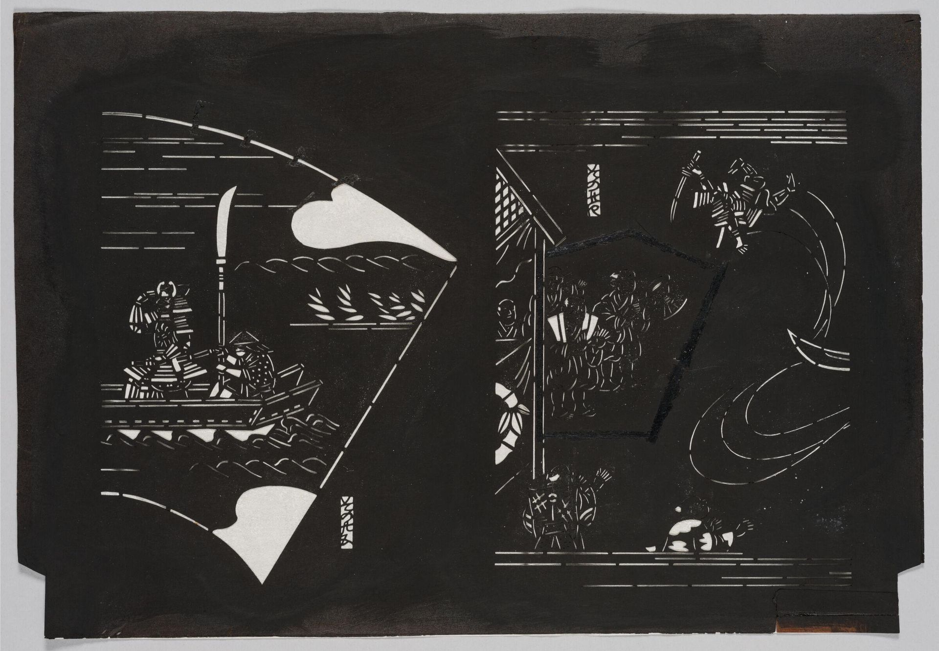 Stencil for Illustrated Don Quixote (Ehon Don KihÅte) by Serizawa Keisuke
