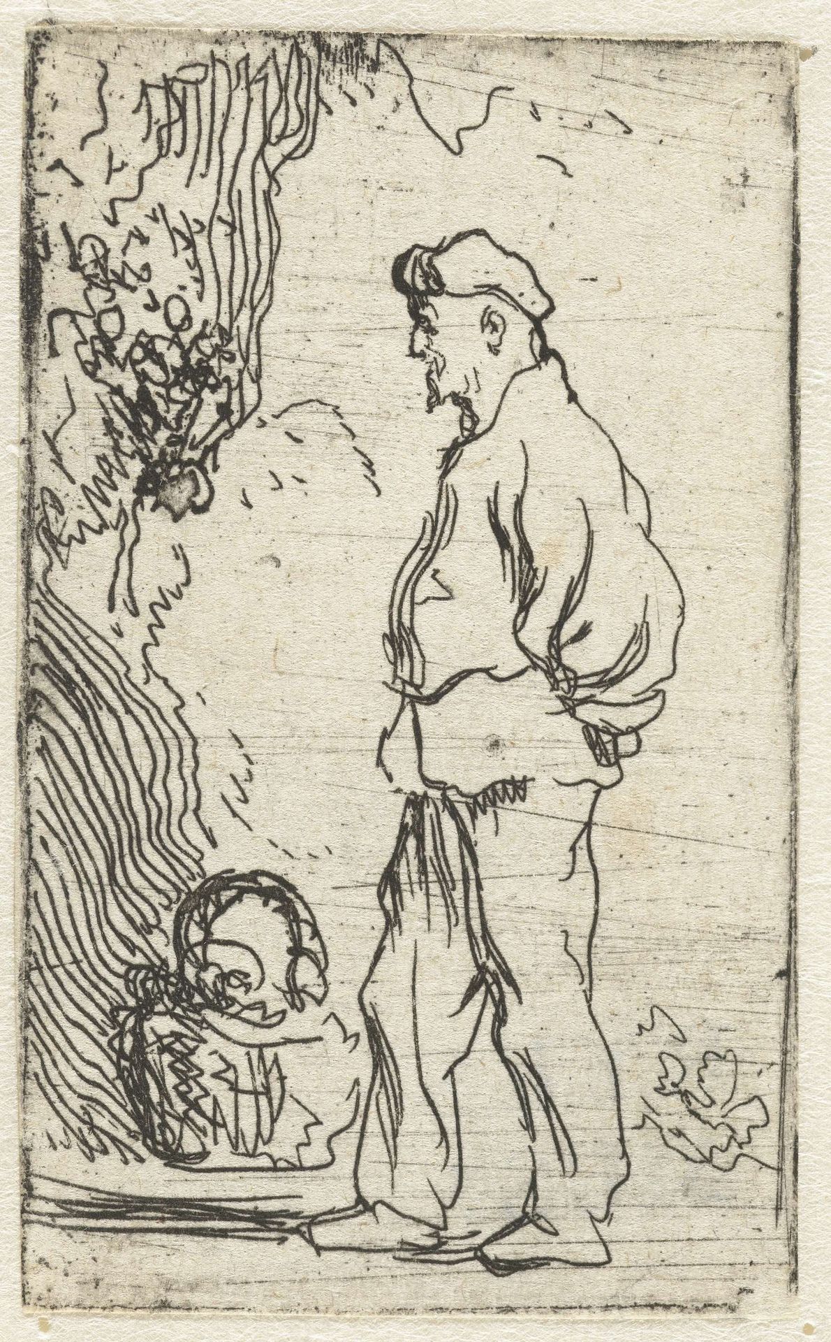 Staande boer by Jan Lievens