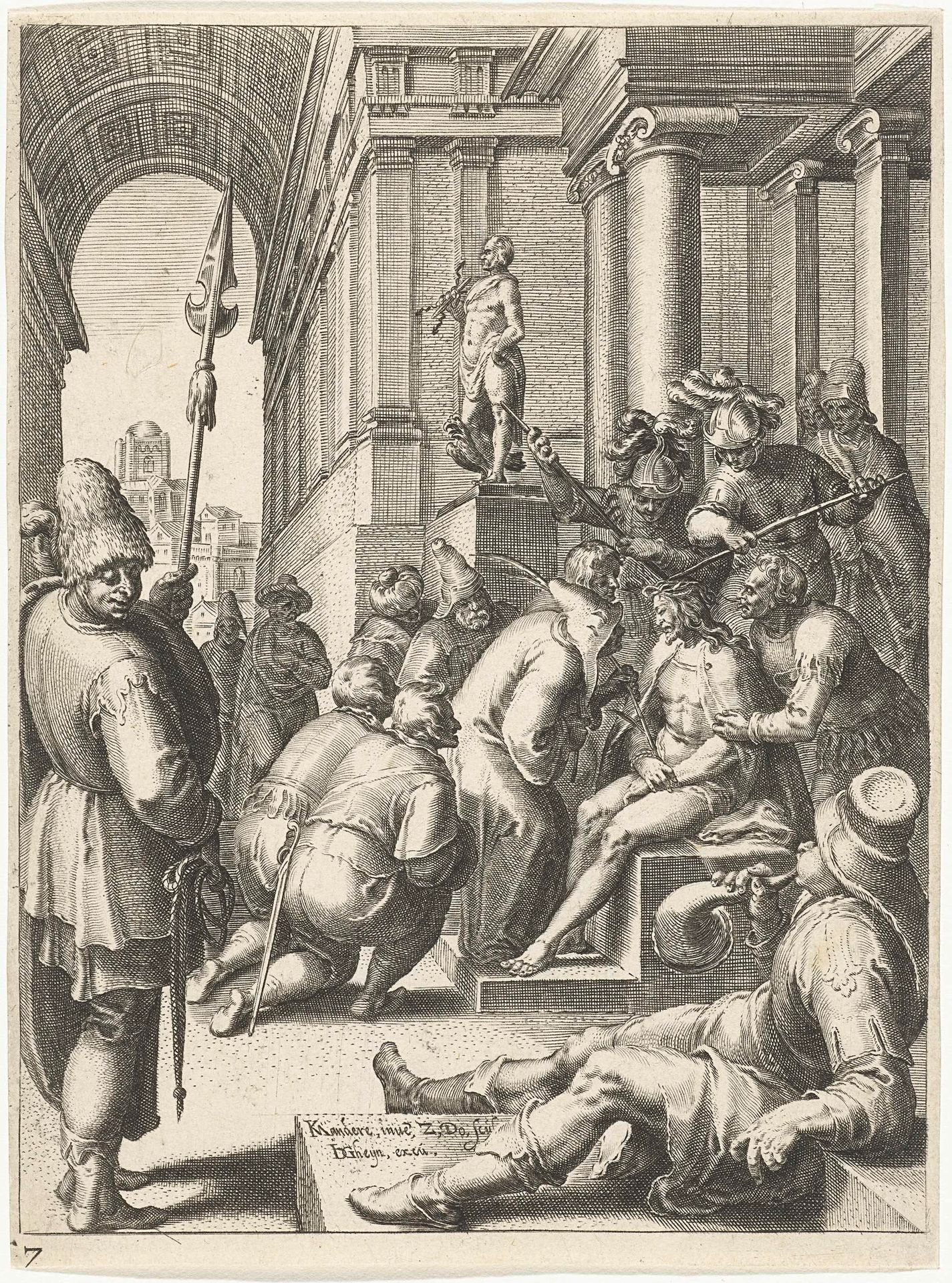 Bespotting van Christus by Zacharias Dolendo
