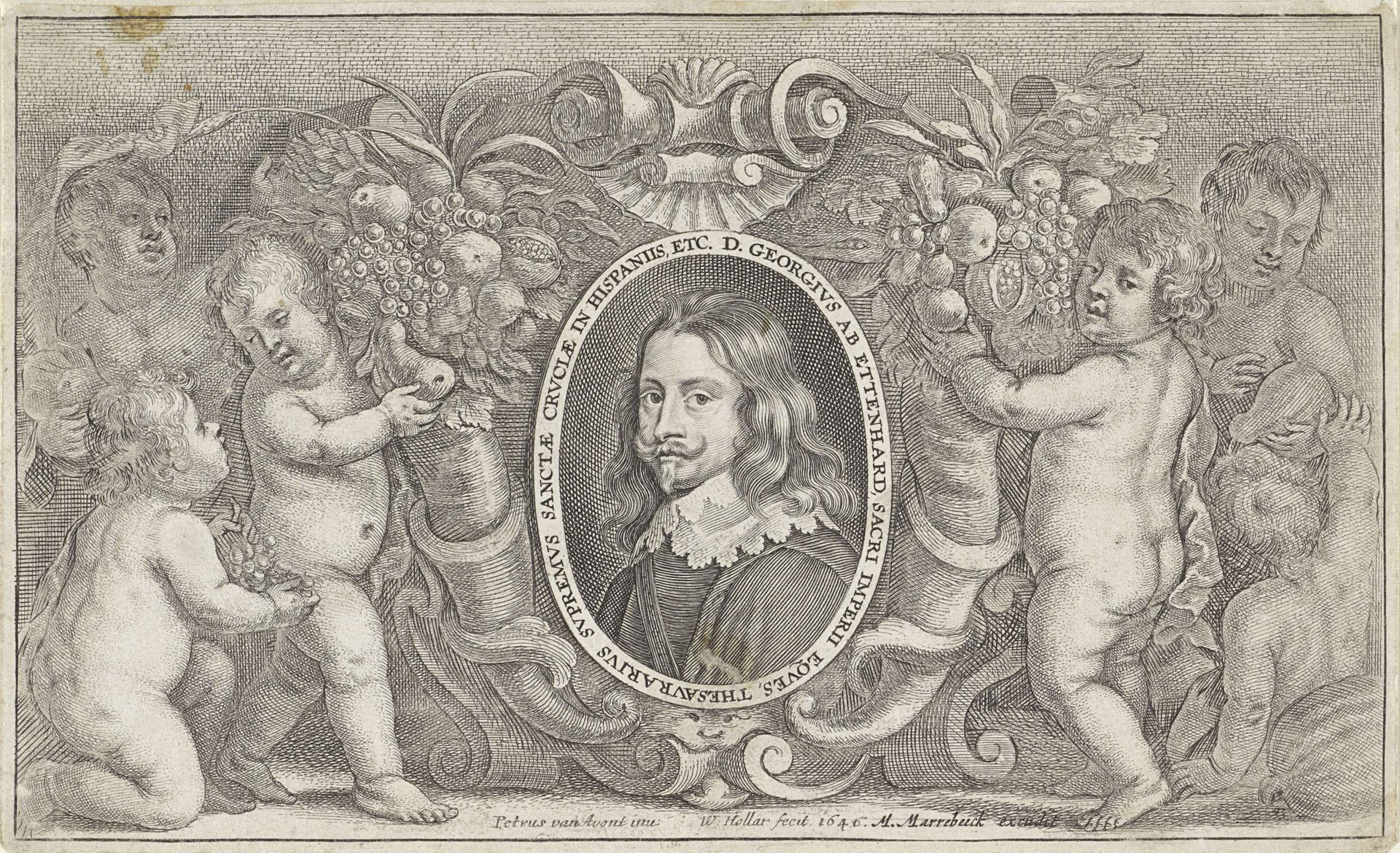 Portret van Georg von Ettenhard by Wenceslaus Hollar