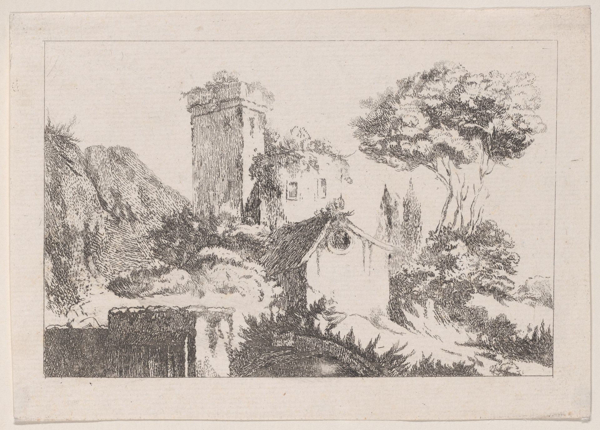 Rustic Landscape by Louis Philippe Joseph, duc de Chartres