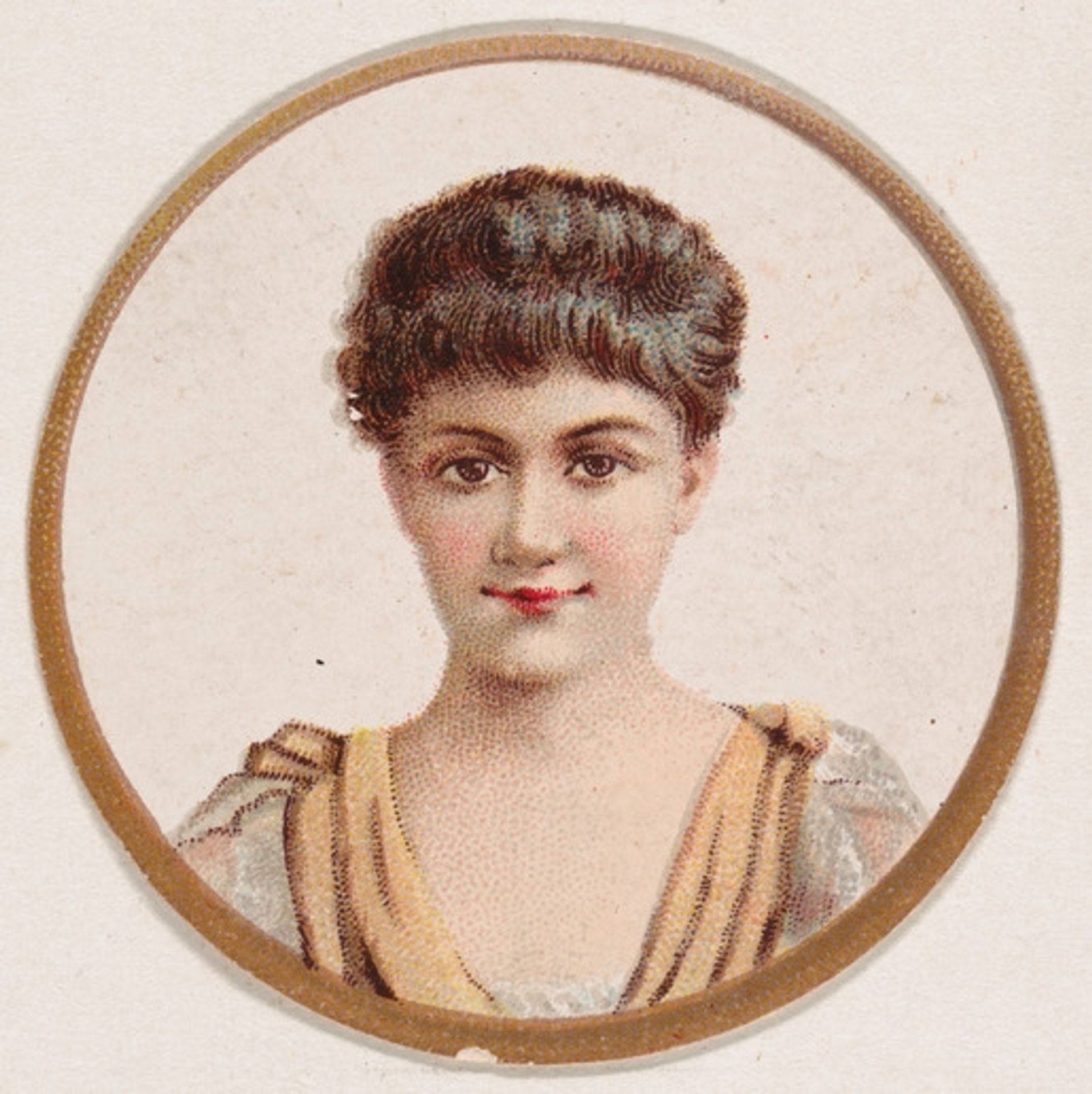 Portrait of woman, from the Novelties series (N228, Type 2) issued by Kinney Bros. by Kinney Brothers Tobacco Company
