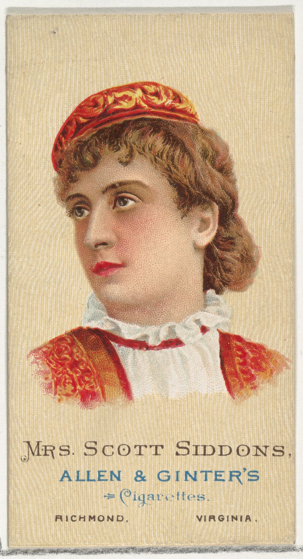 Mrs. Scott Siddons, from World's Beauties, Series 2 (N27) for Allen & Ginter Cigarettes by Allen & Ginter