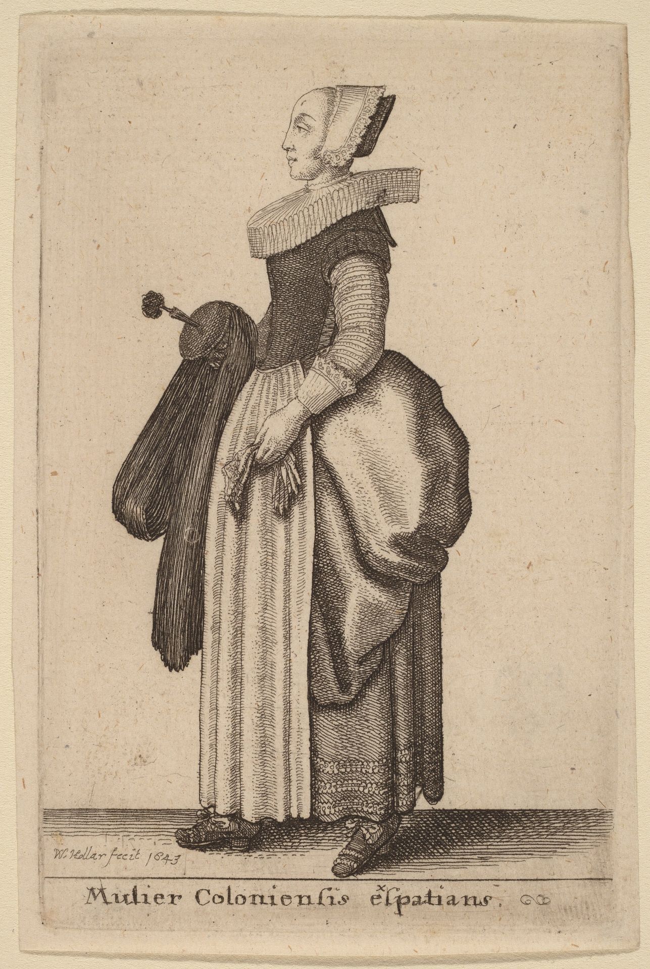 Mulier Coloniensis Exspatians by Wenceslaus Hollar