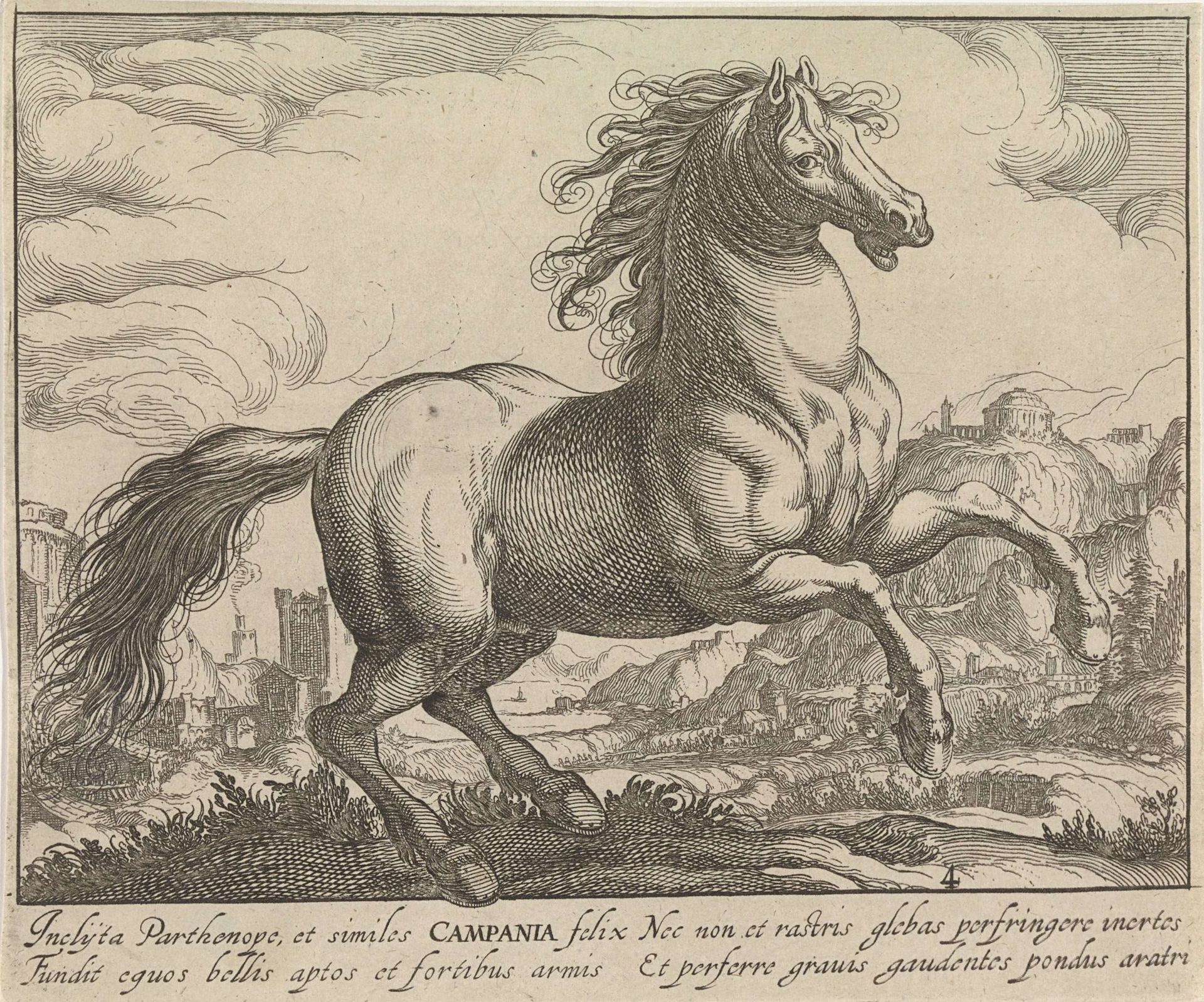 Landschap met paard uit Campanië by Egbert Van Panderen
