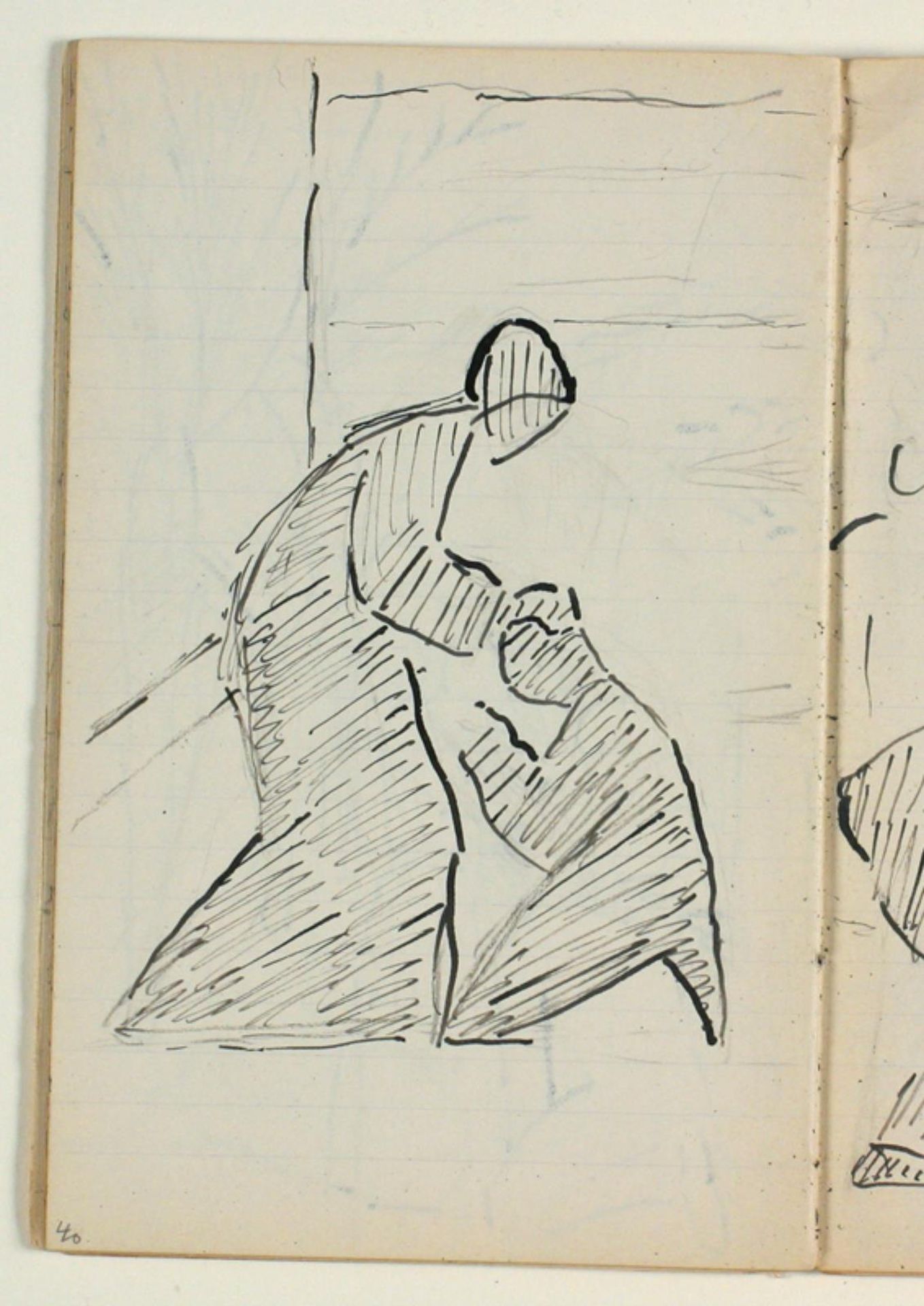 Udkast til "Kristus helbreder en spedalsk" by Niels Larsen Stevns