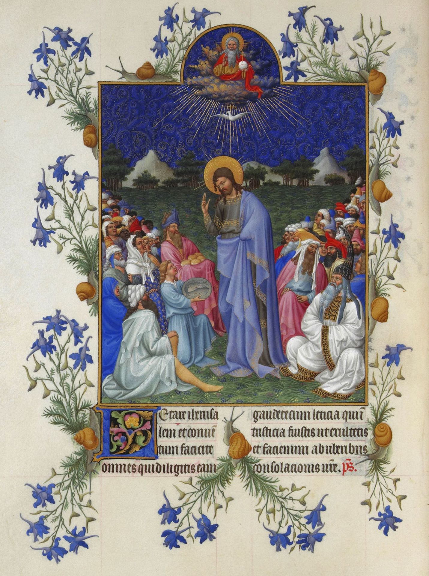 The Feeding of the Multitude by Limbourg brothers