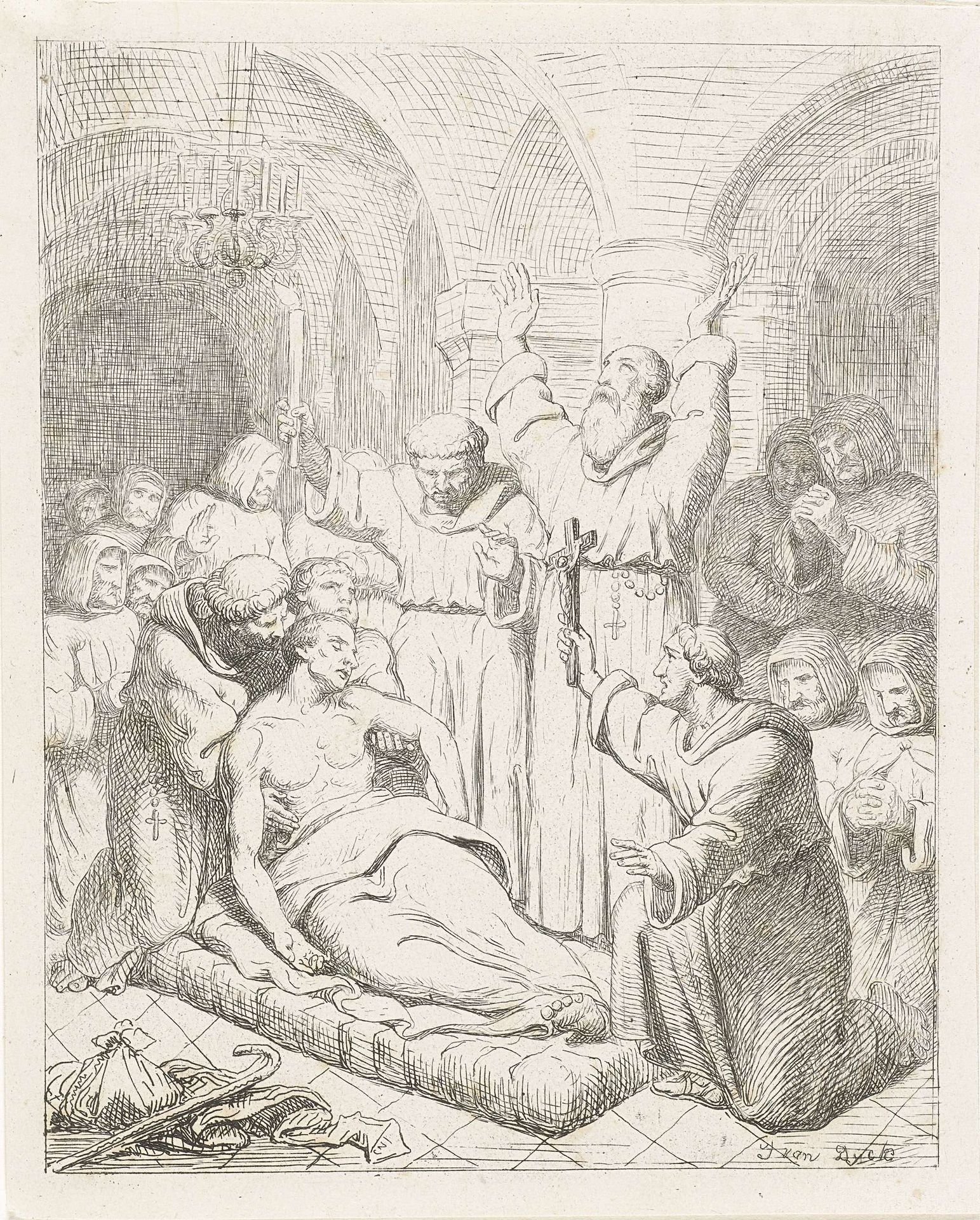De dood van Tiddo Winnenga by Jacobus van Dijck