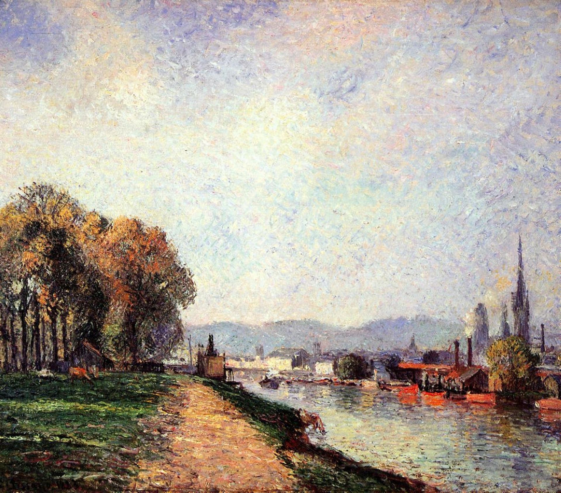 View of Rouen by Camille Pissarro