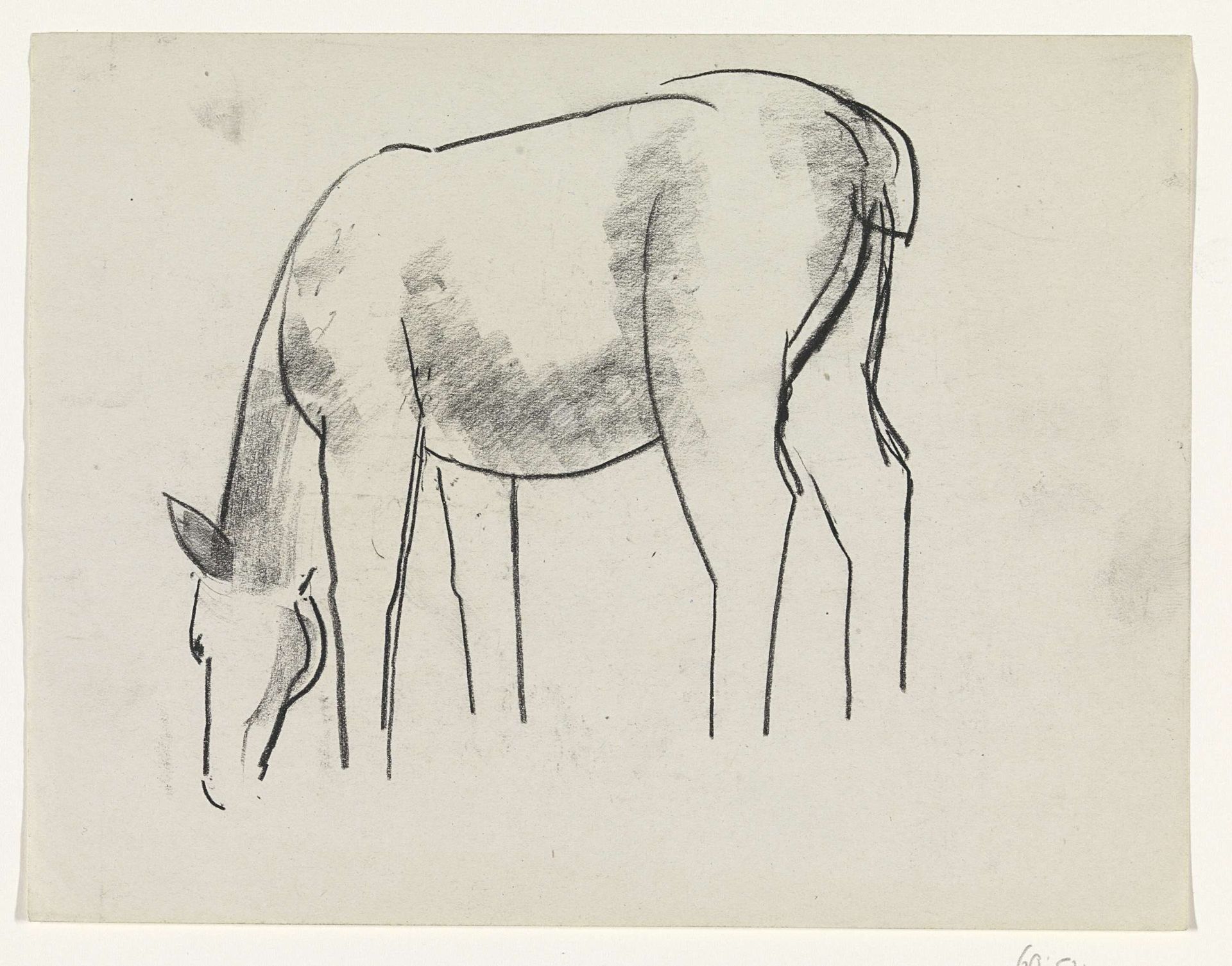 Grazend paard by Leo Gestel