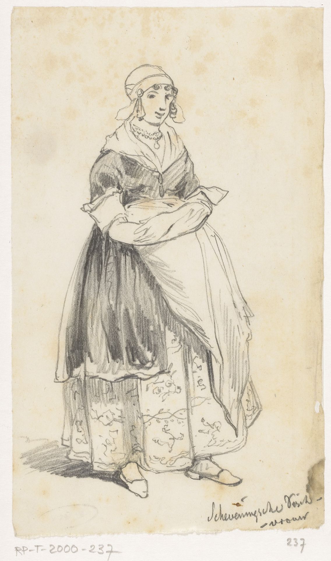 Scheveningsche Visch-vrouw by Johannes Tavenraat