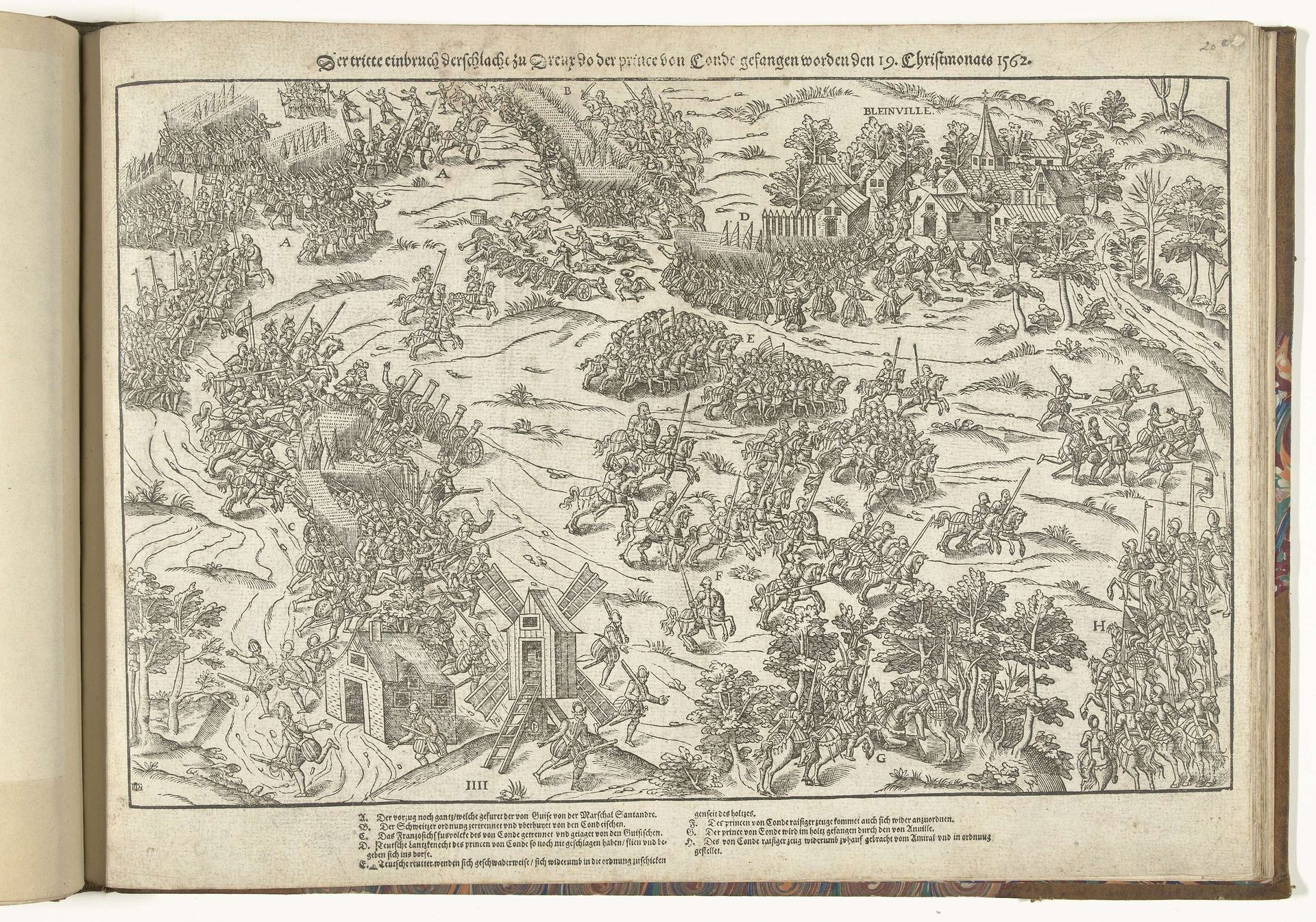 Slag bij Dreux, derde treffen, 1562 by Jean Perrissin