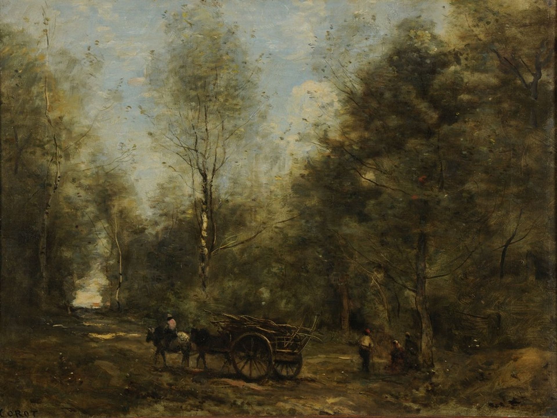 Une allée dans les bois de Wagnonville by Camille Corot